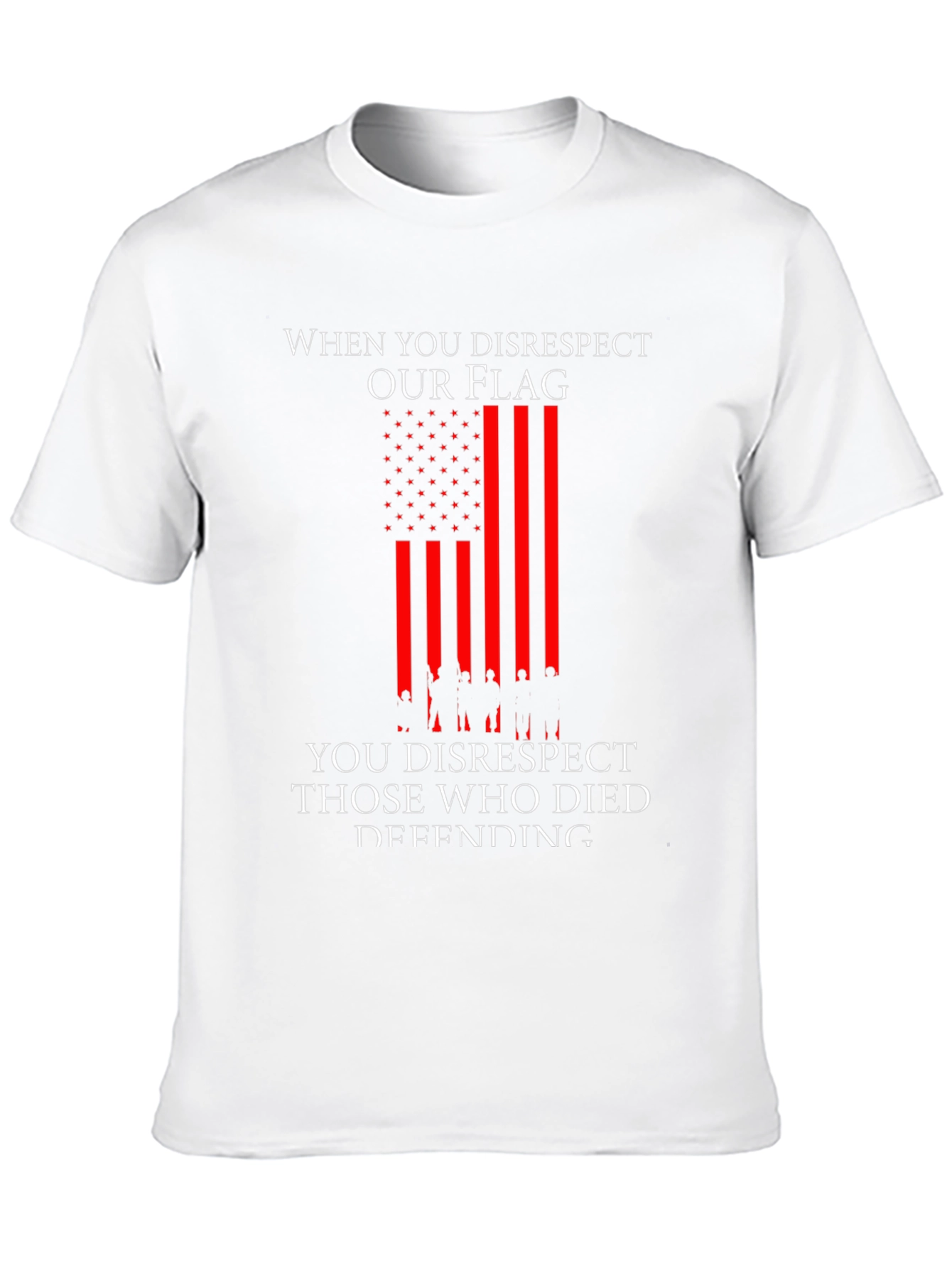 Patriotic Disrespect Flag Graphic T-Shirt
