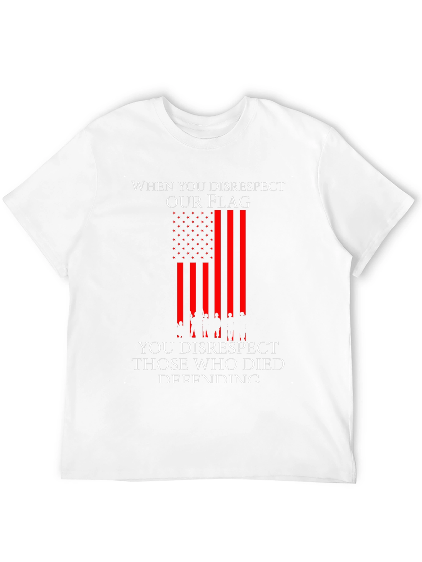 Patriotic Disrespect Flag Graphic T-Shirt