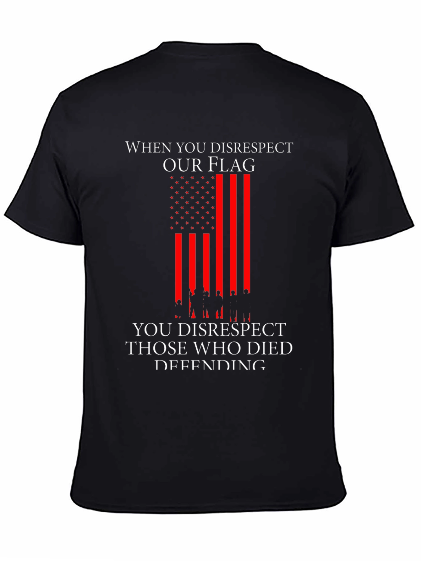 Patriotic Disrespect Flag Graphic T-Shirt