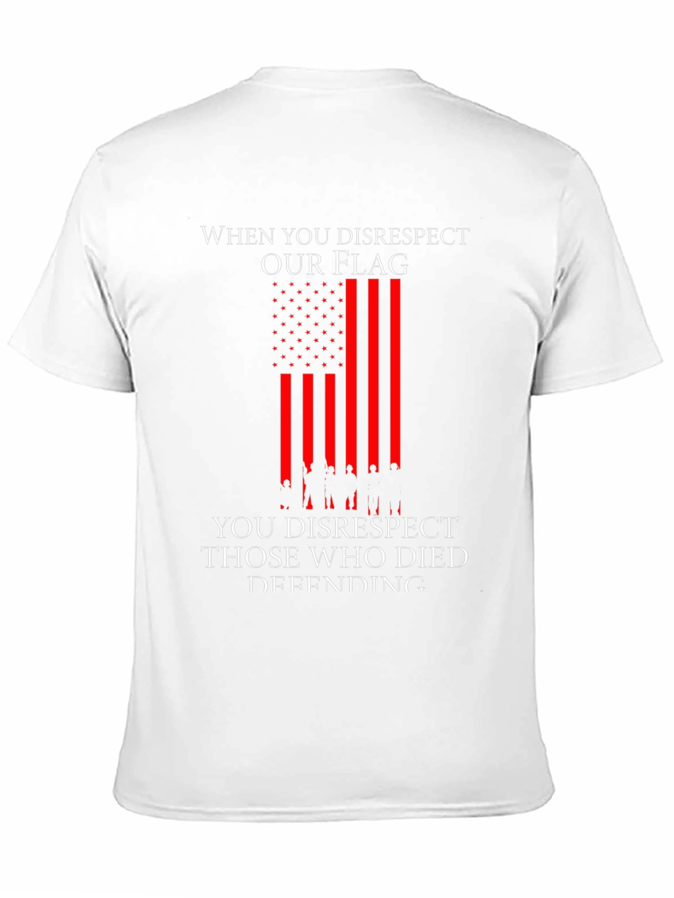 Patriotic Disrespect Flag Graphic T-Shirt