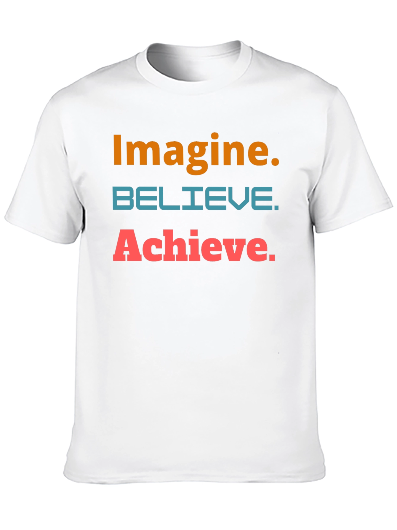 Motivational Graphic Tee - Imagine Believe Achieve