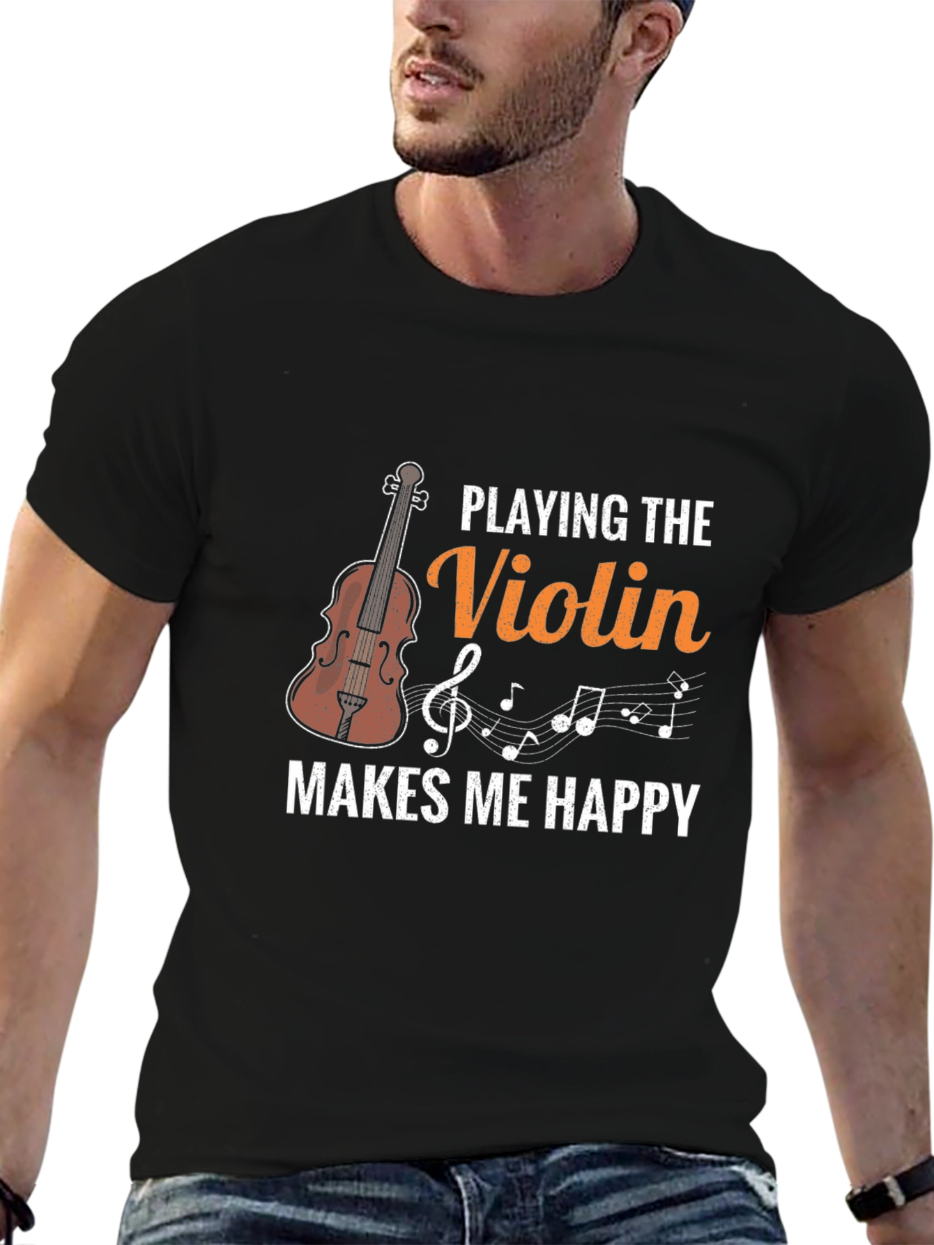 Playing The Violin Makes Me Happy T-Shirt