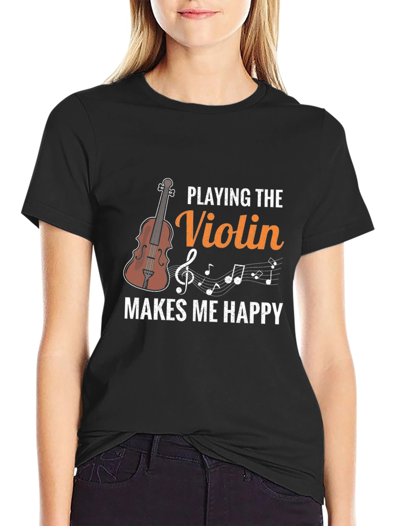 Playing The Violin Makes Me Happy T-Shirt