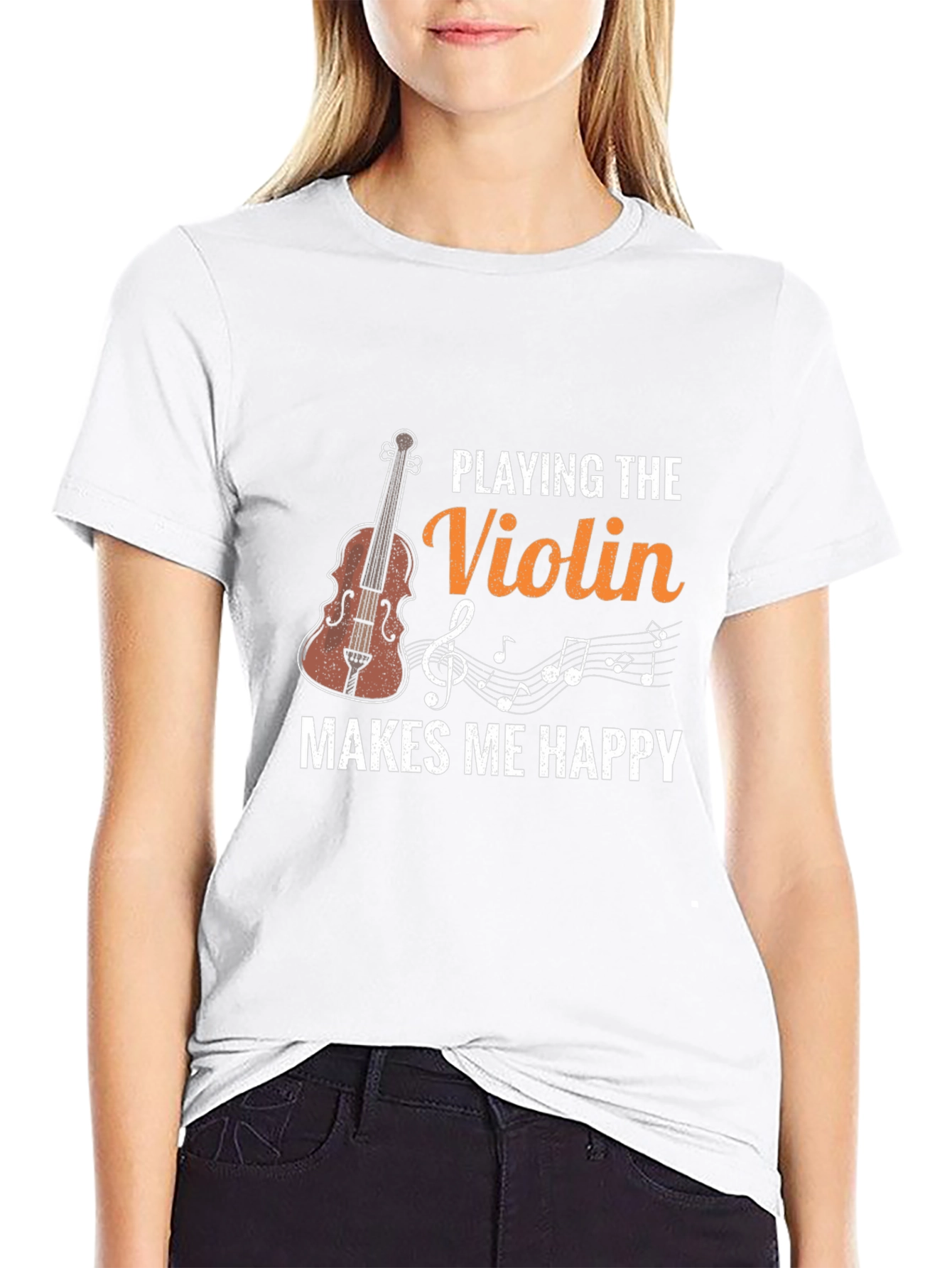 Playing The Violin Makes Me Happy T-Shirt