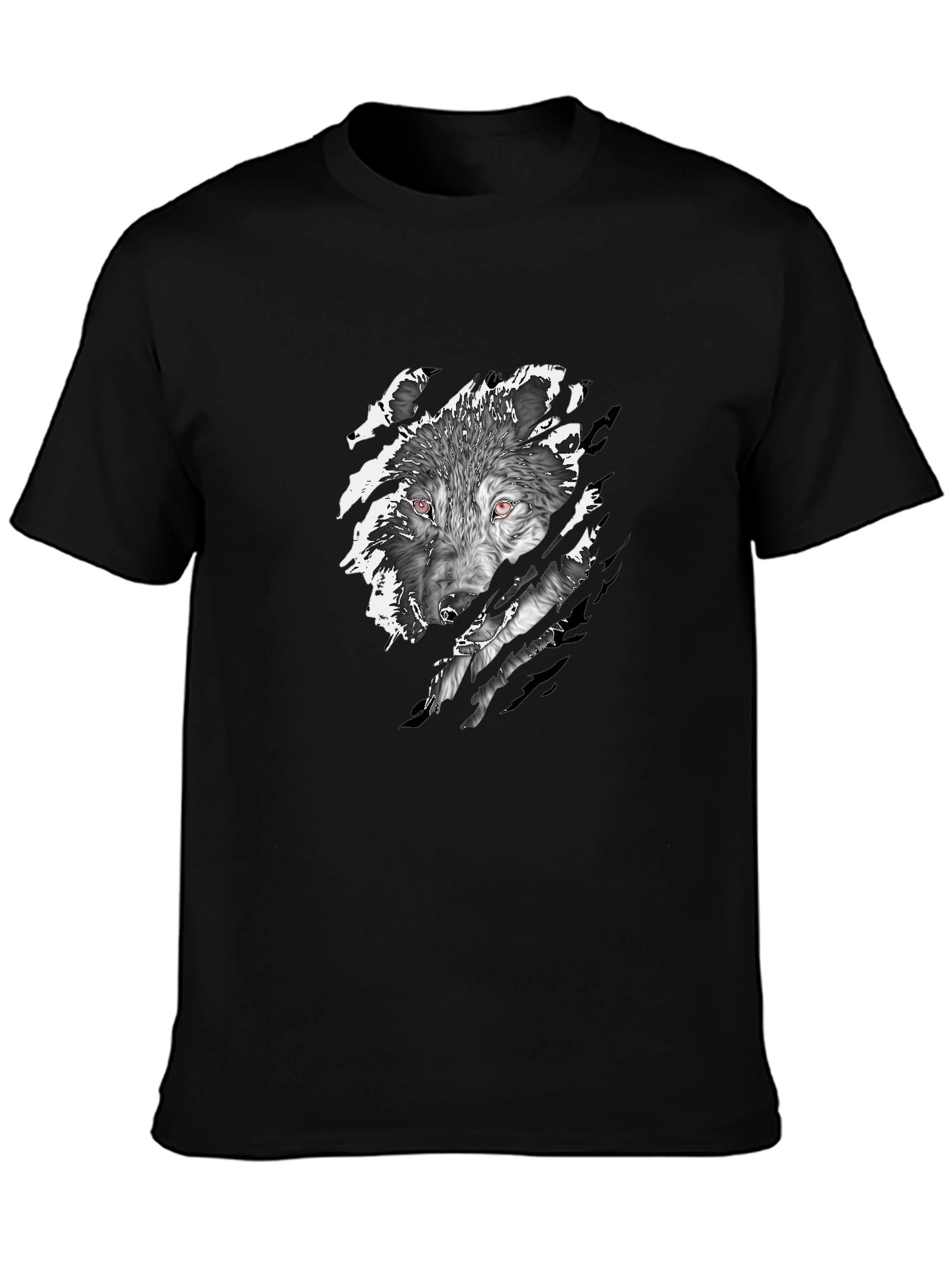 Black Wolf Graphic Tee - Fierce Style
