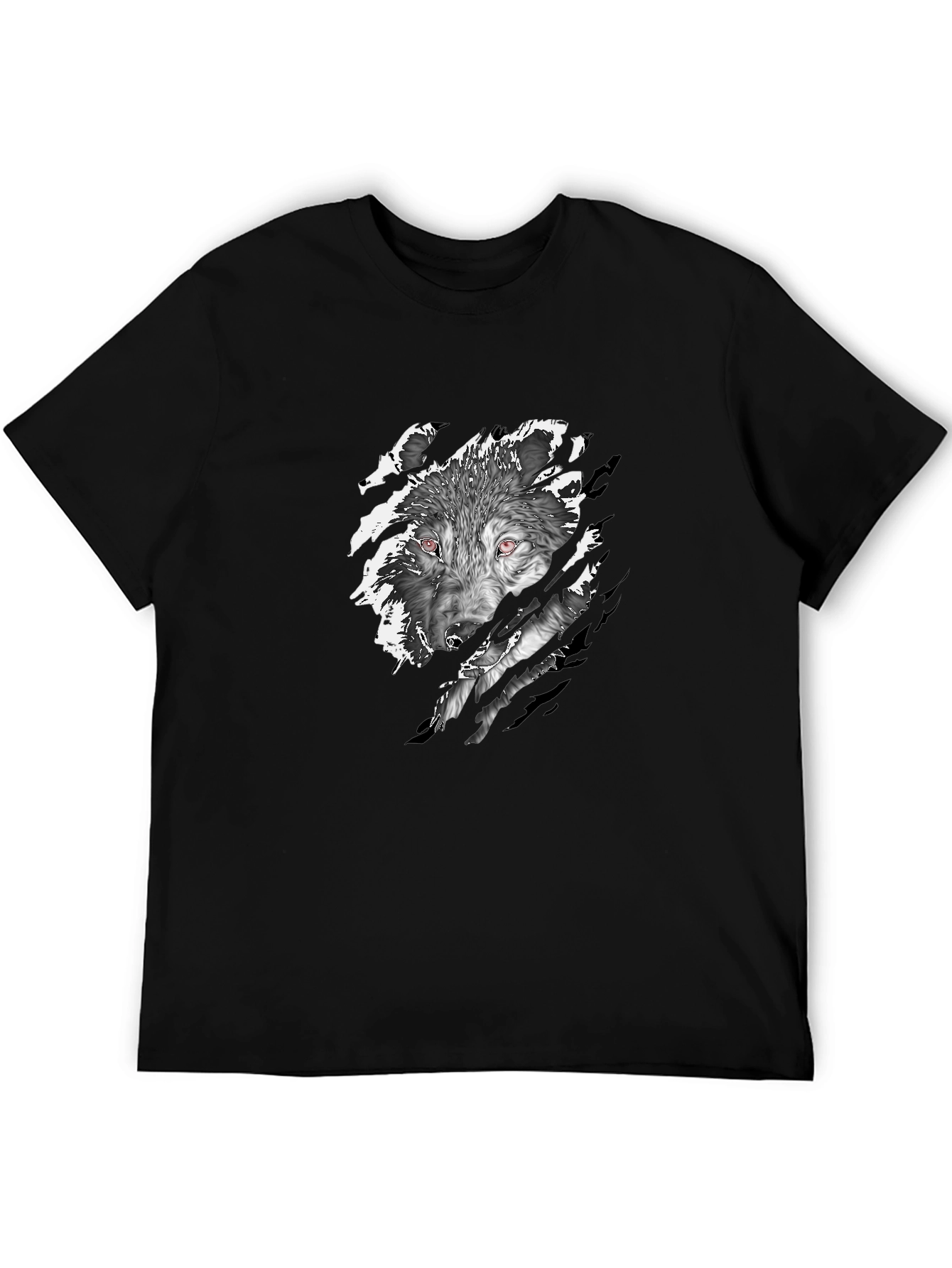 Black Wolf Graphic Tee - Fierce Style