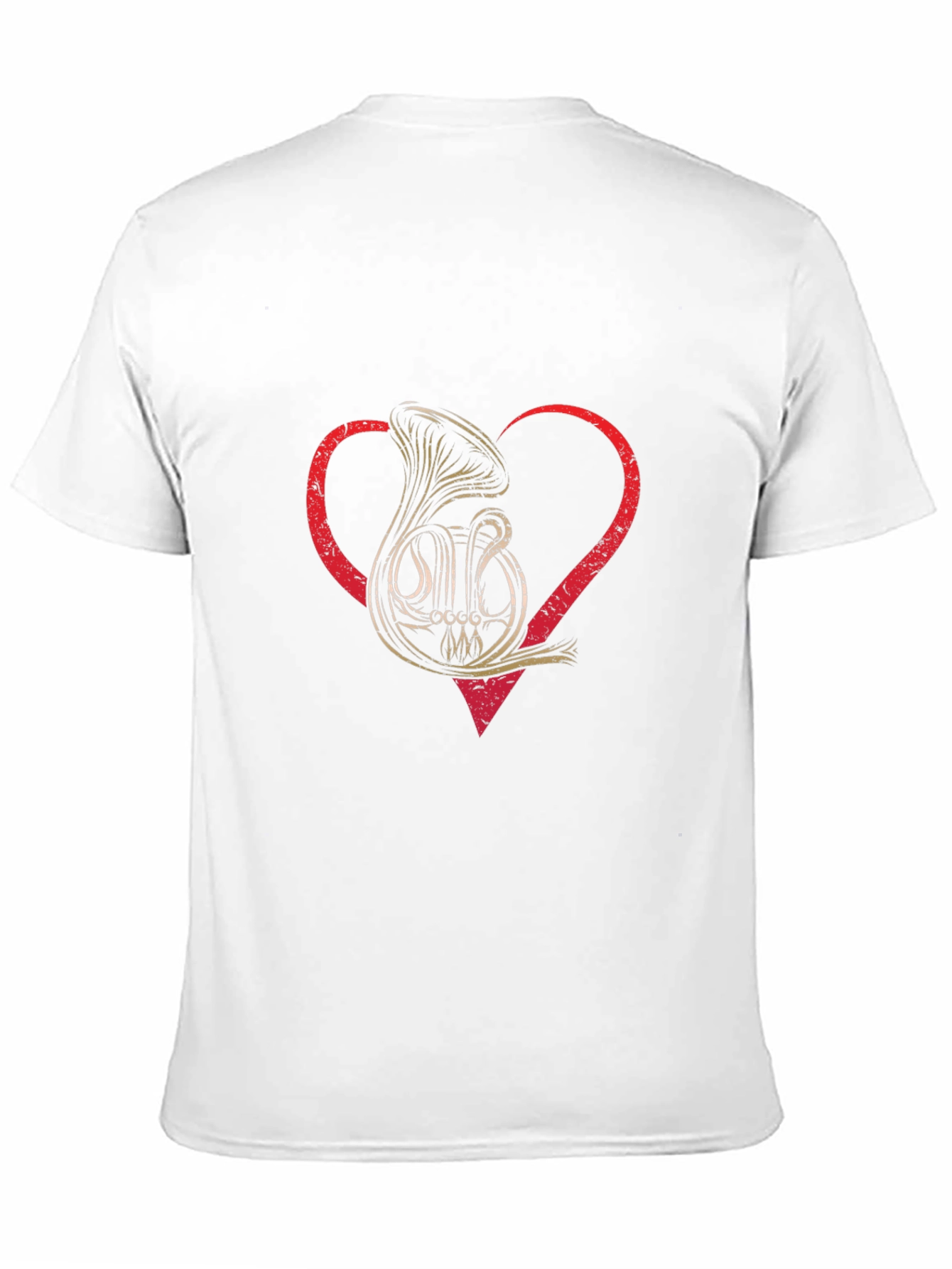 French Horn Heart T-Shirt Music Lover Tee