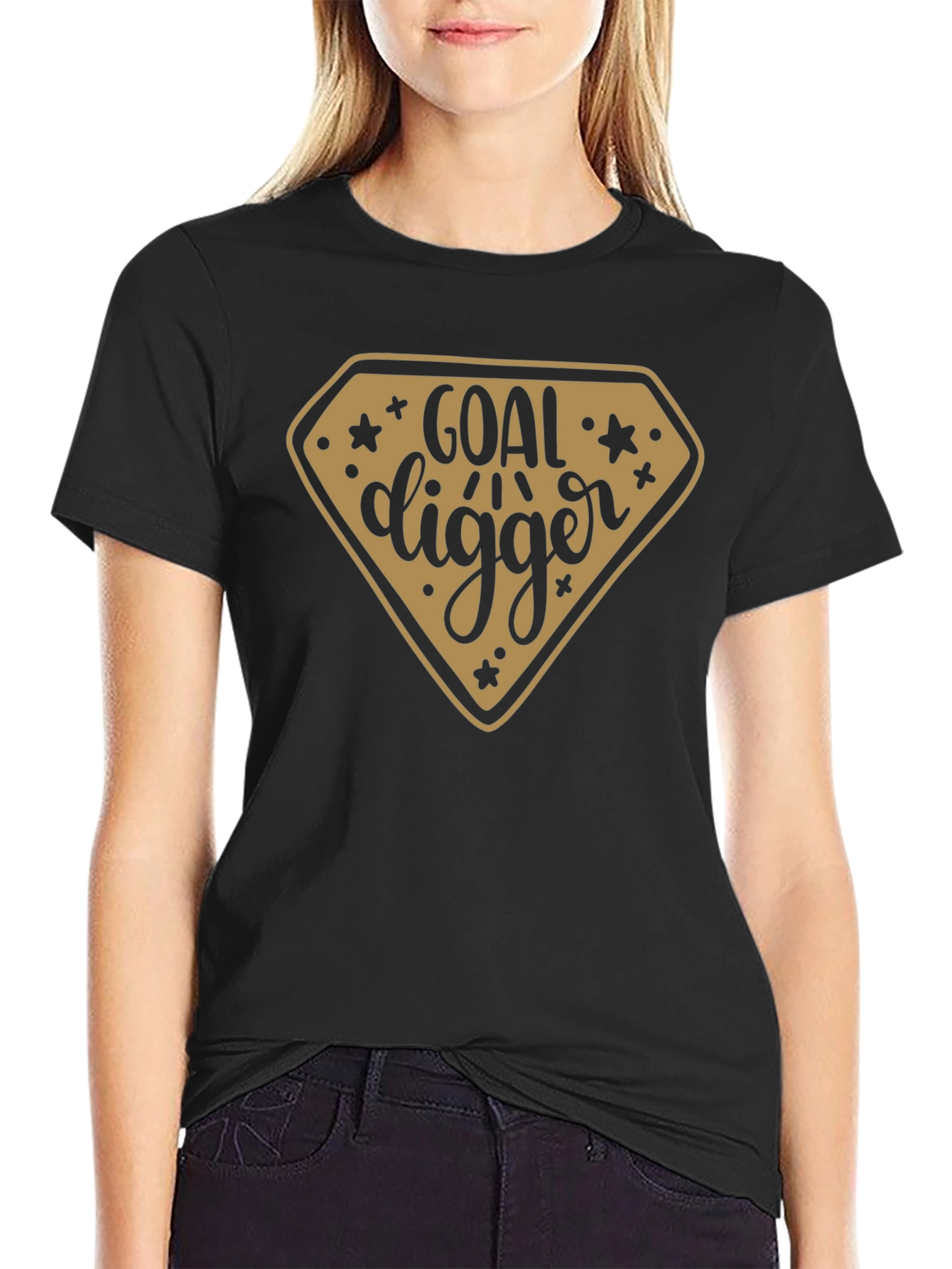 Goal Digger Graphic T-Shirt - Black