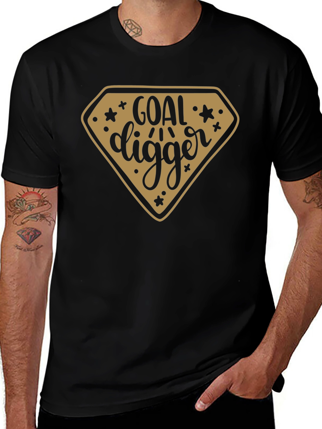 Goal Digger Graphic T-Shirt - Black