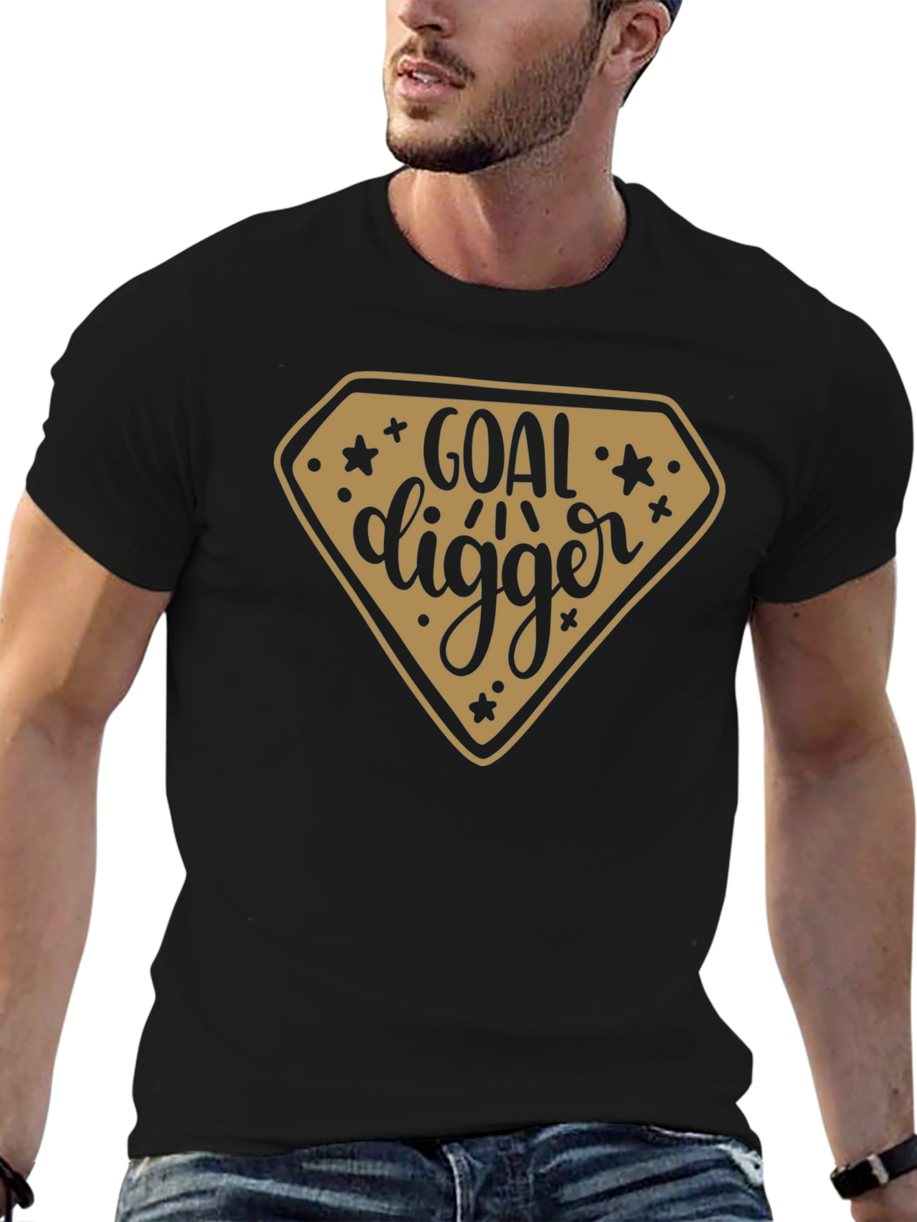 Goal Digger Graphic T-Shirt - Black