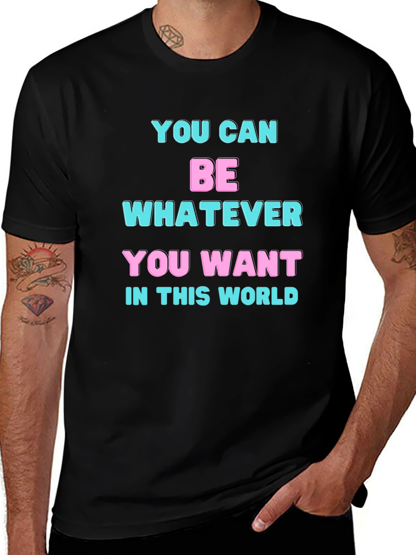 Inspirational Statement Black T-Shirt