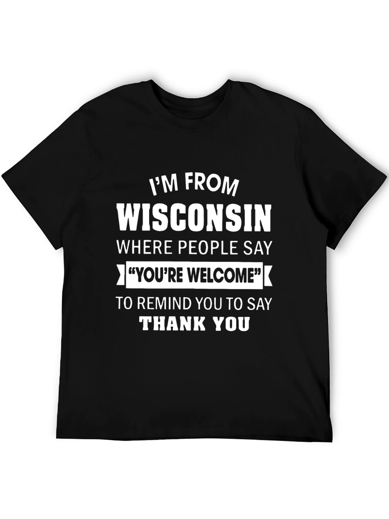 Wisconsin Humor T-Shirt: Youre Welcome Reminder