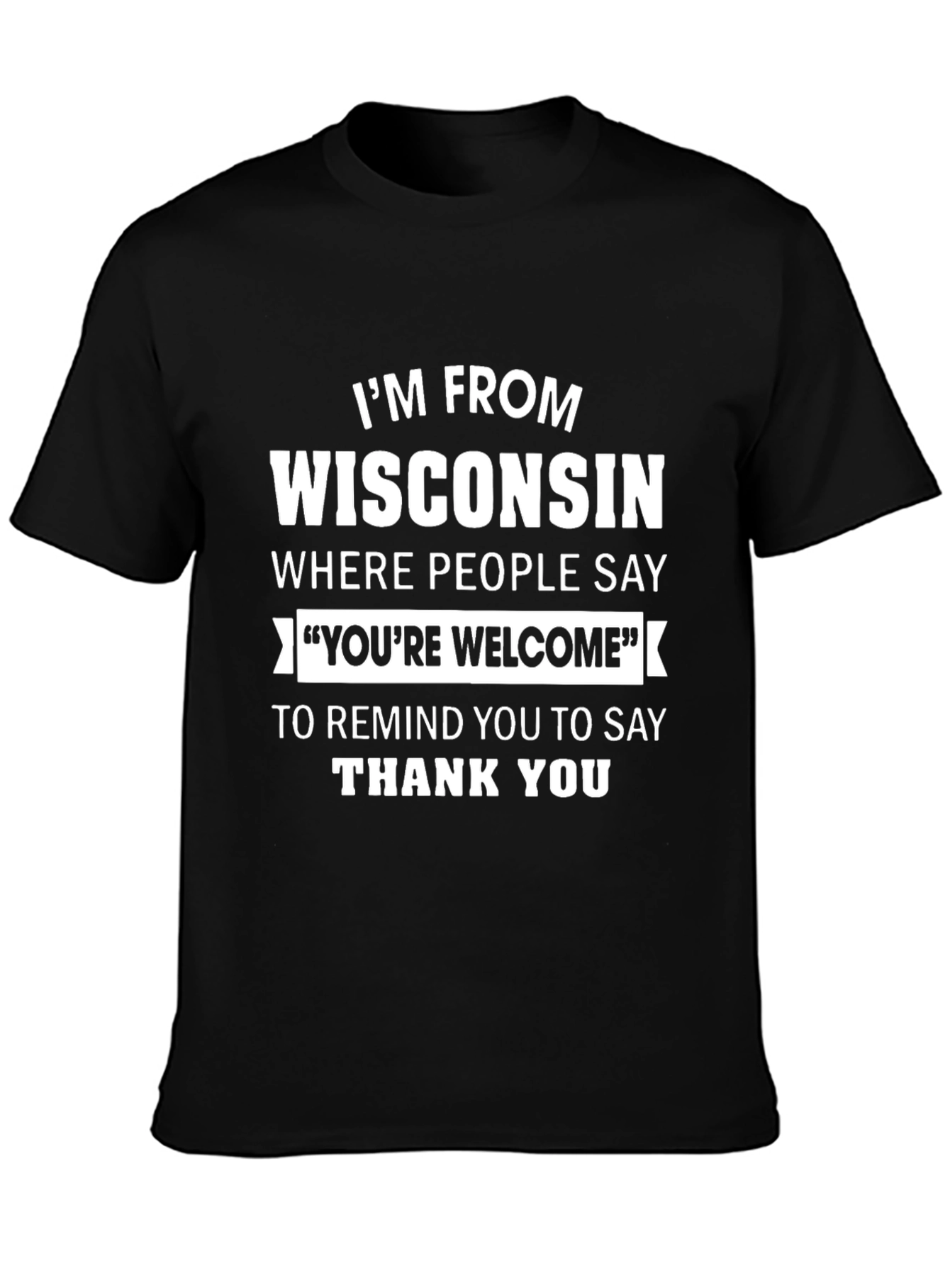 Wisconsin Humor T-Shirt: Youre Welcome Reminder