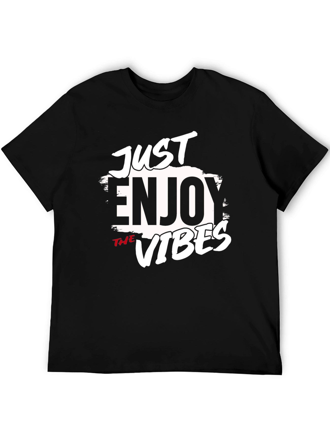 Just Enjoy The Vibes Black Graphic Tee