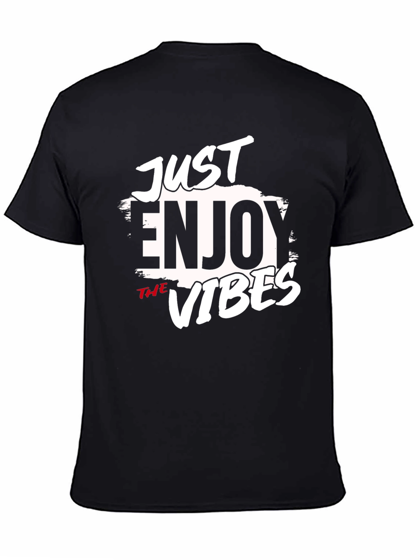Just Enjoy The Vibes Black Graphic Tee