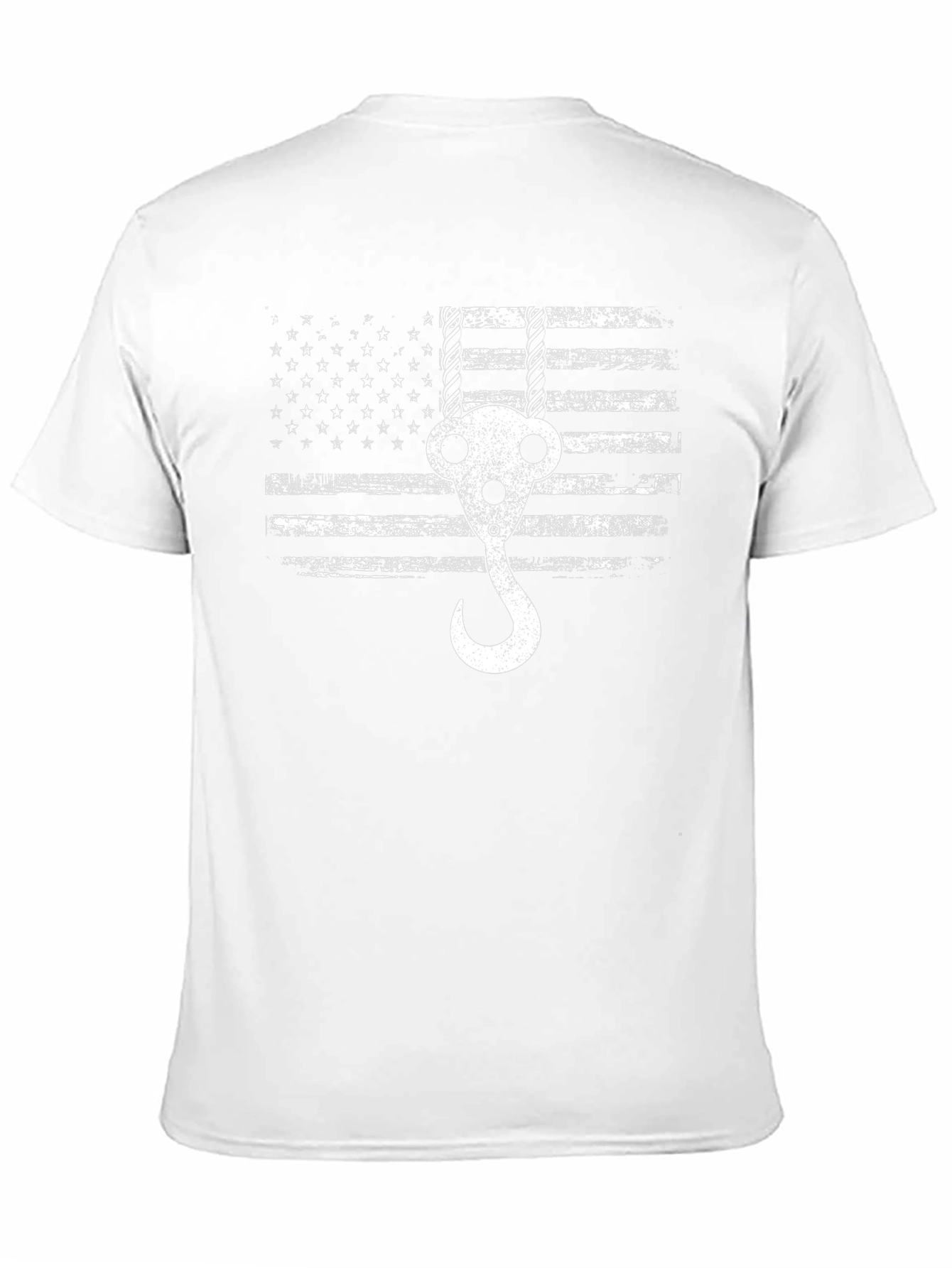 American Flag Crane Hook T-Shirt