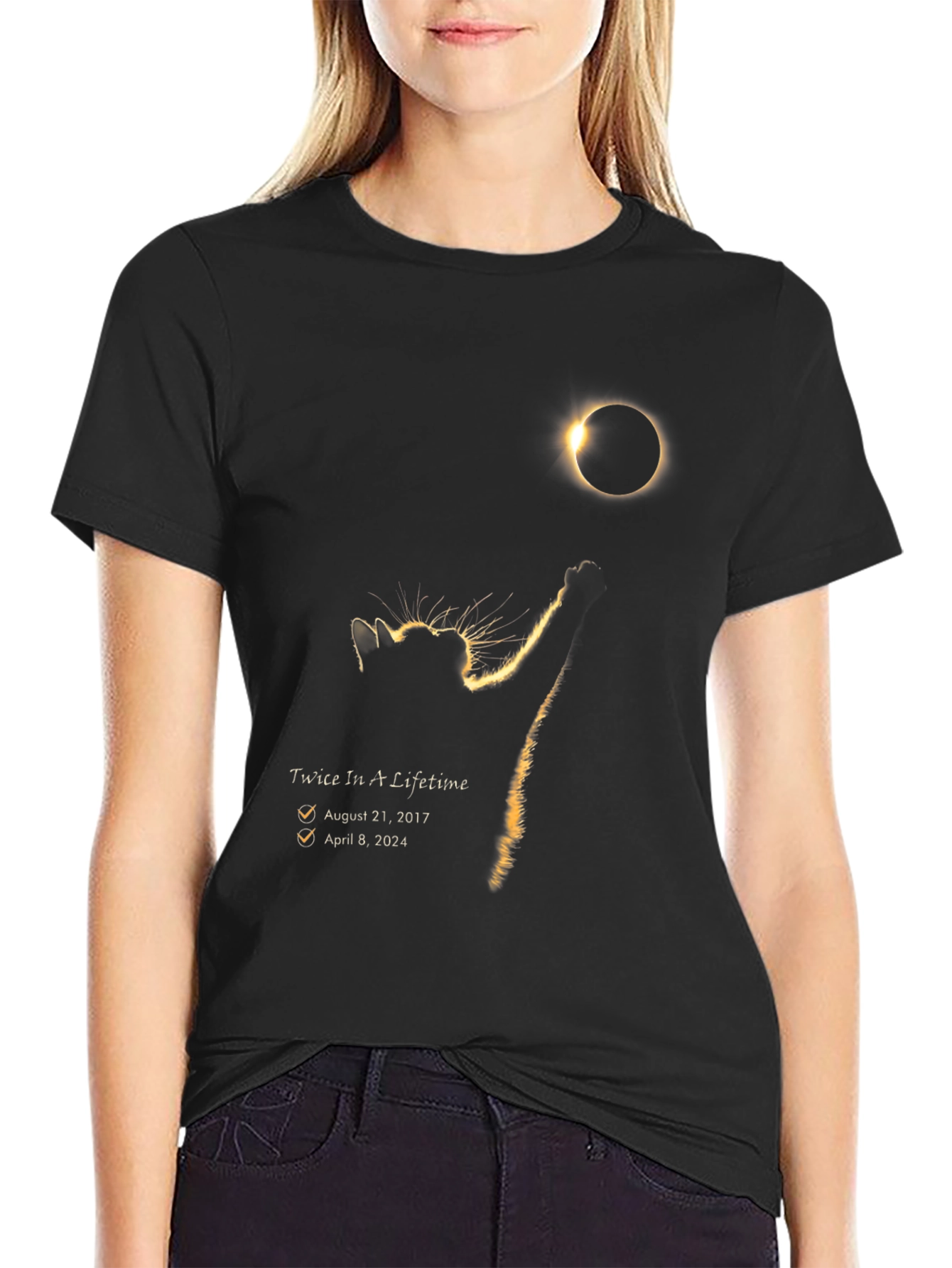 Eclipse Cat T-Shirt - Twice In A Lifetime