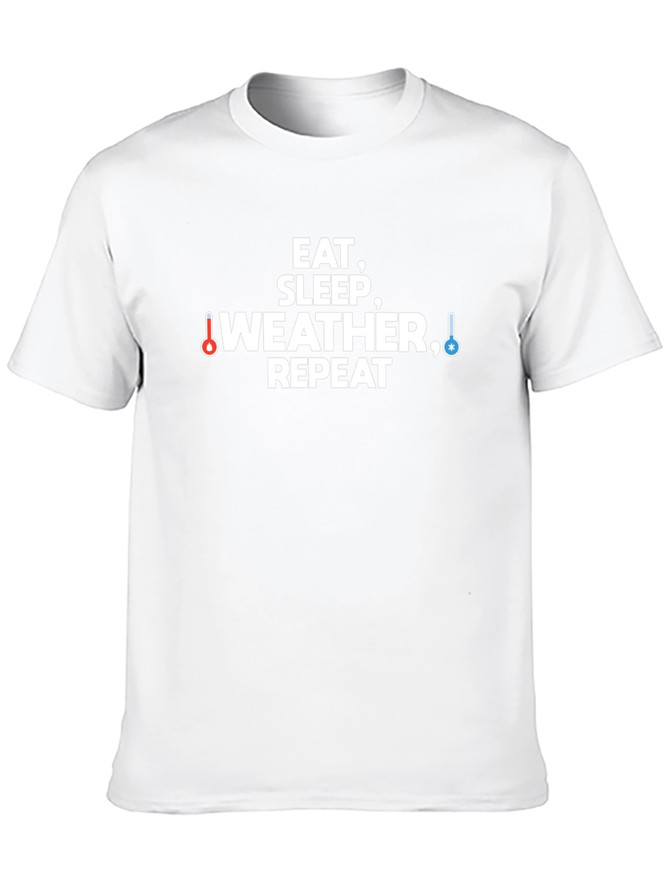 Eat Sleep Weather Repeat Graphic Tee