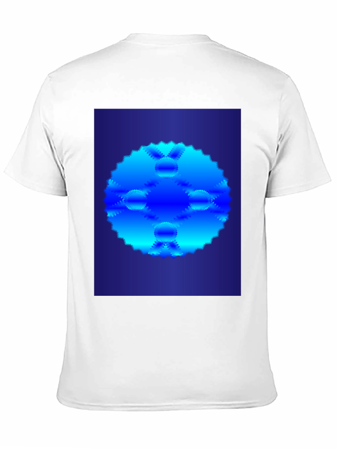 Abstract Blue Circular Pattern T-Shirt