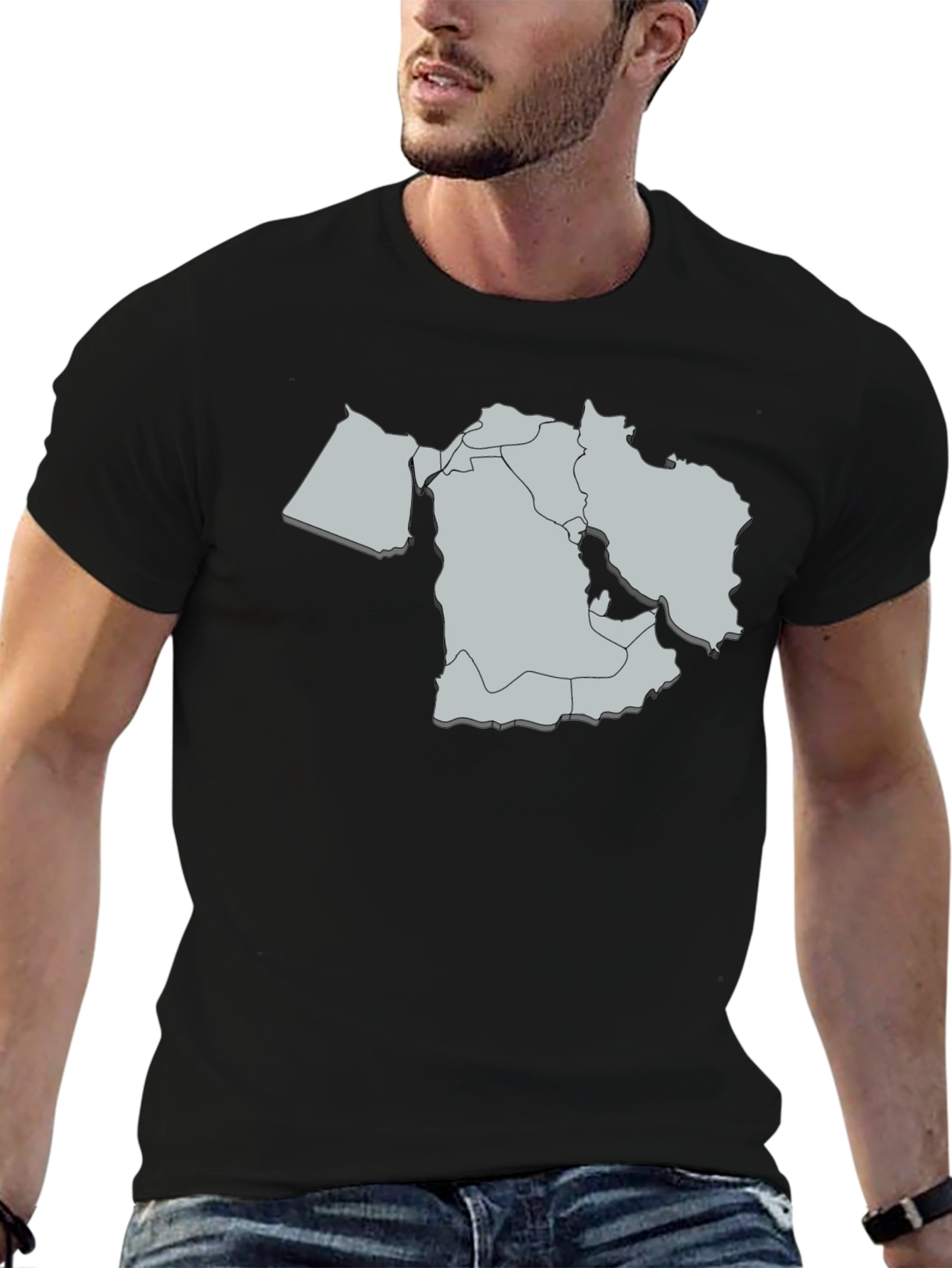 Middle East Map Graphic T-Shirt