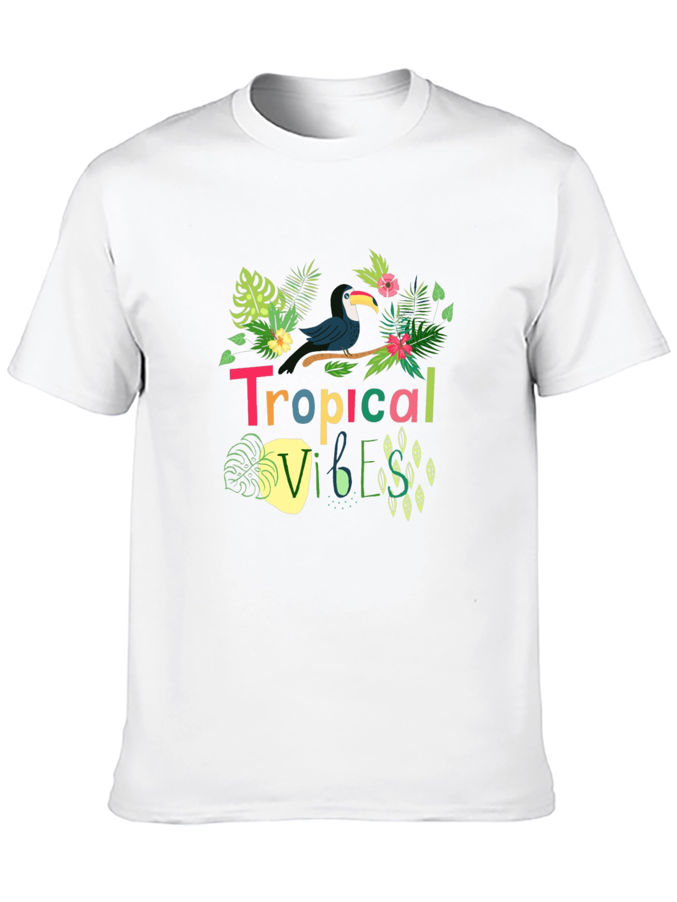 Tropical Vibes Toucan Black T-Shirt