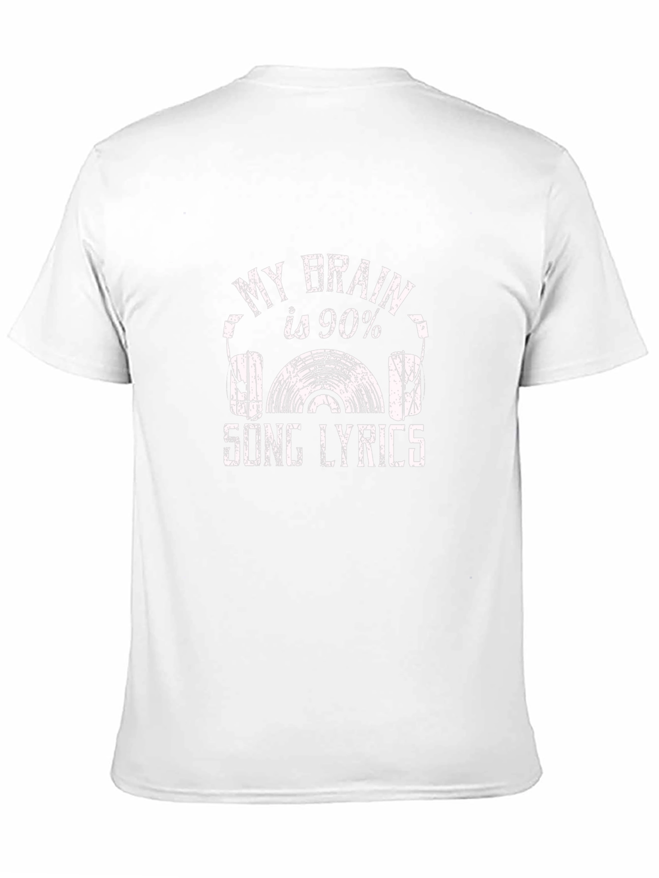 My Brain is 90% Song Lyrics Black T-Shirt