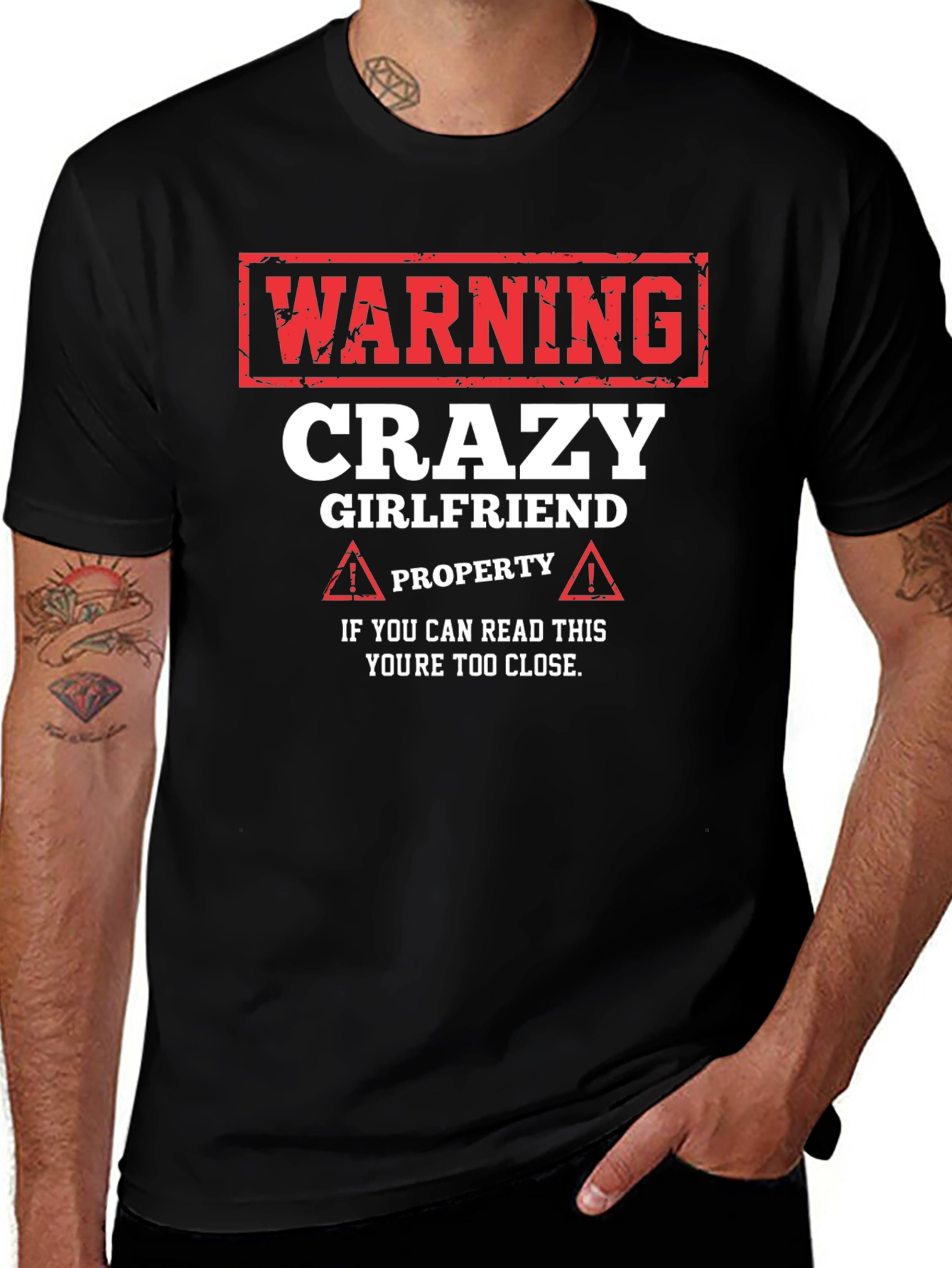 Warning Crazy Girlfriend T-Shirt - Novelty Gift