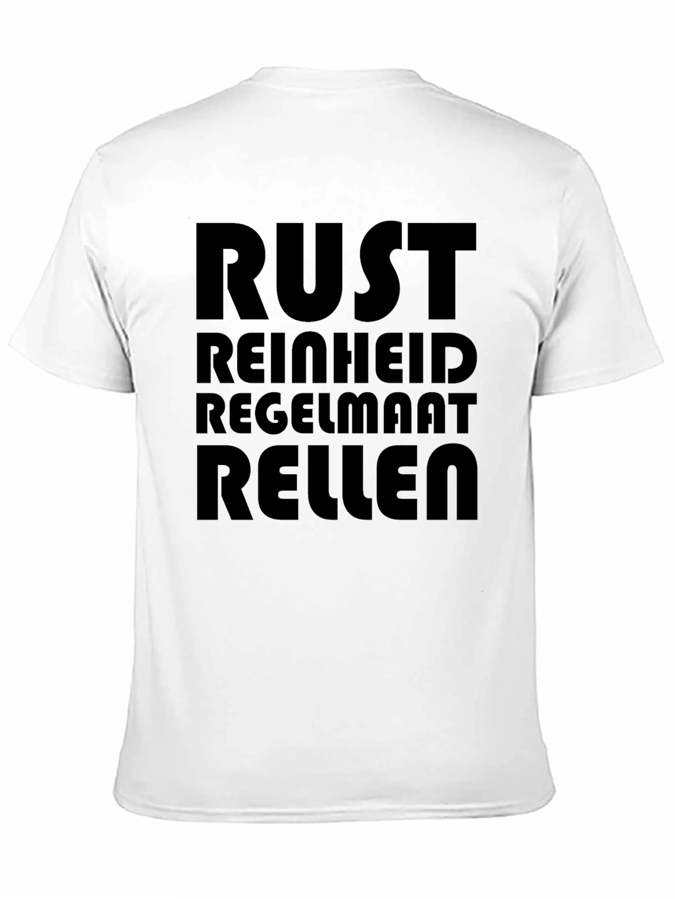 Black T-Shirt with Bold Text Print