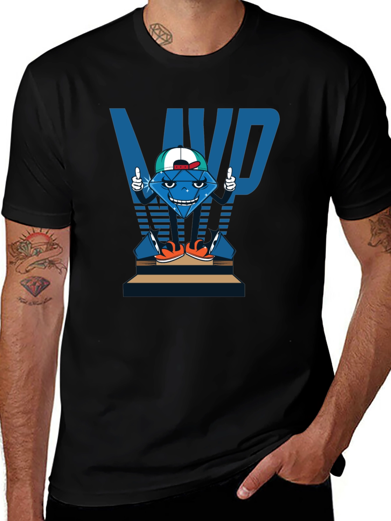 Diamond MVP Graphic T-Shirt - Cool Black Tee