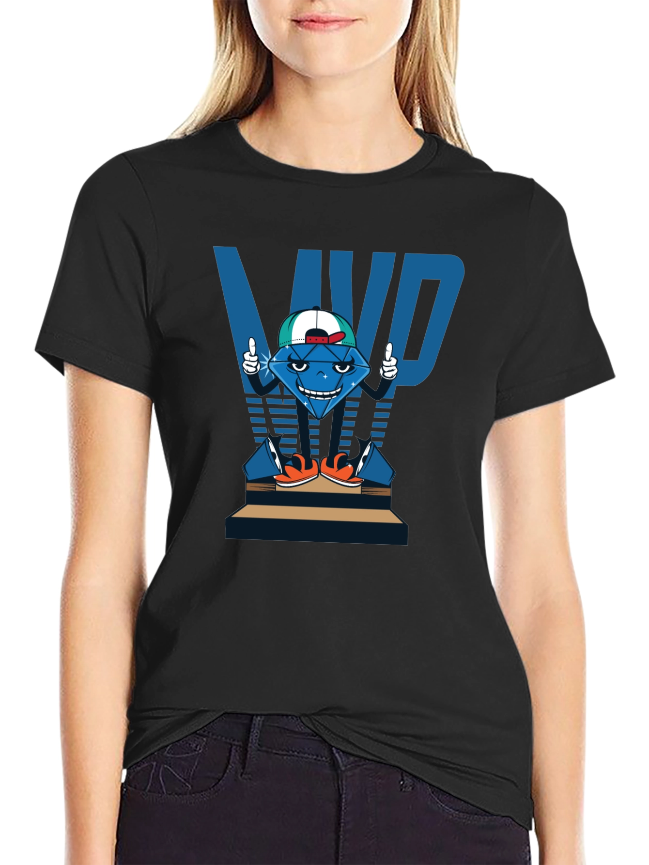 Diamond MVP Graphic T-Shirt - Cool Black Tee