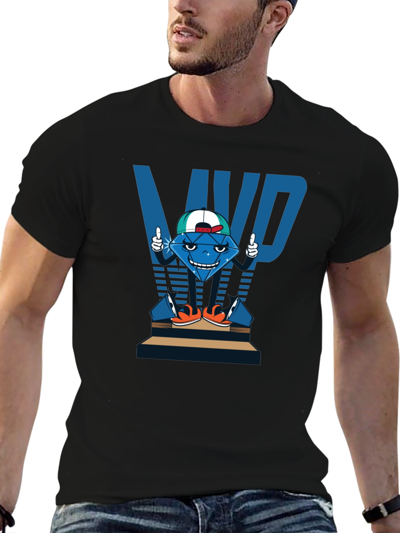 Diamond MVP Graphic T-Shirt - Cool Black Tee
