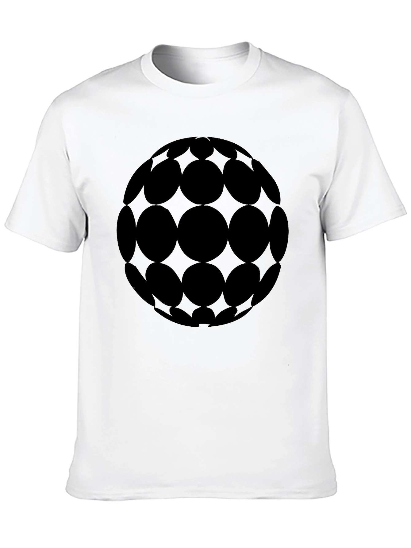 Geometric Sphere Graphic Tee - Stylish Black T-Shirt