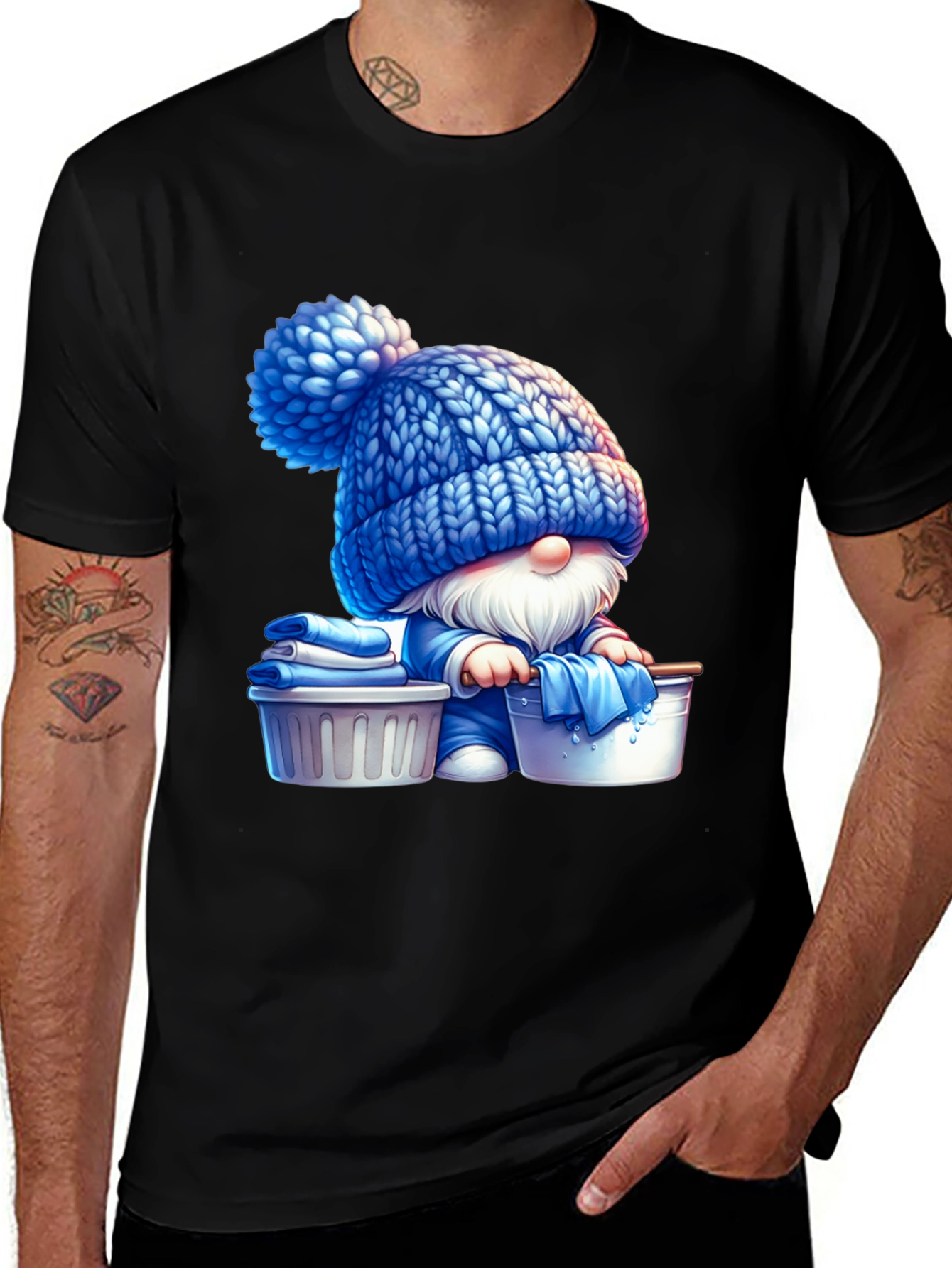 Gnome Laundry Day T-Shirt - Unique Graphic Tee