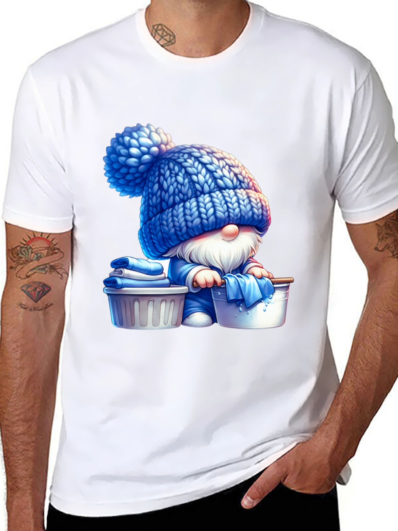 Gnome Laundry Day T-Shirt - Unique Graphic Tee