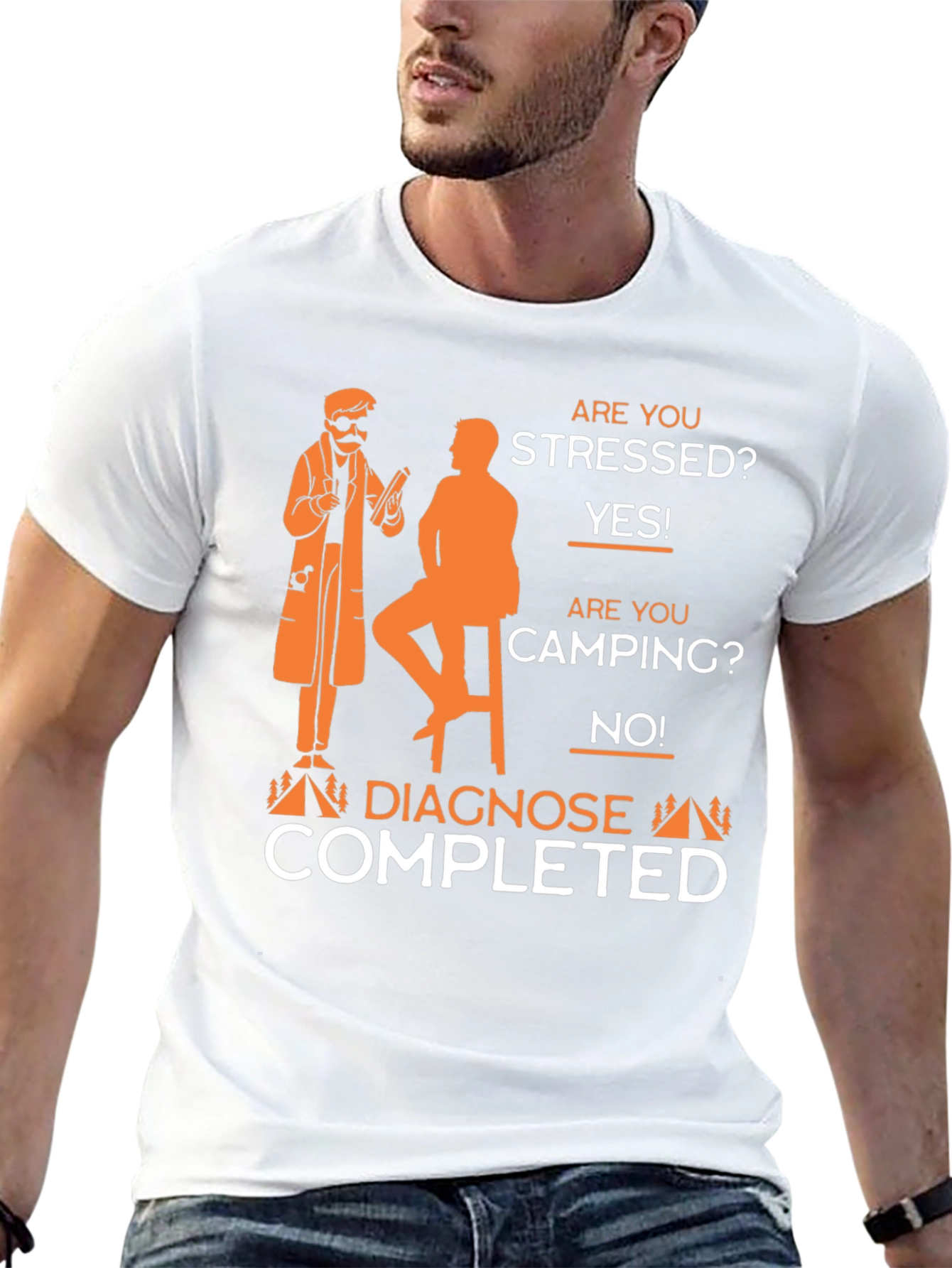Stressed? Camping? Diagnose Completed Tee
