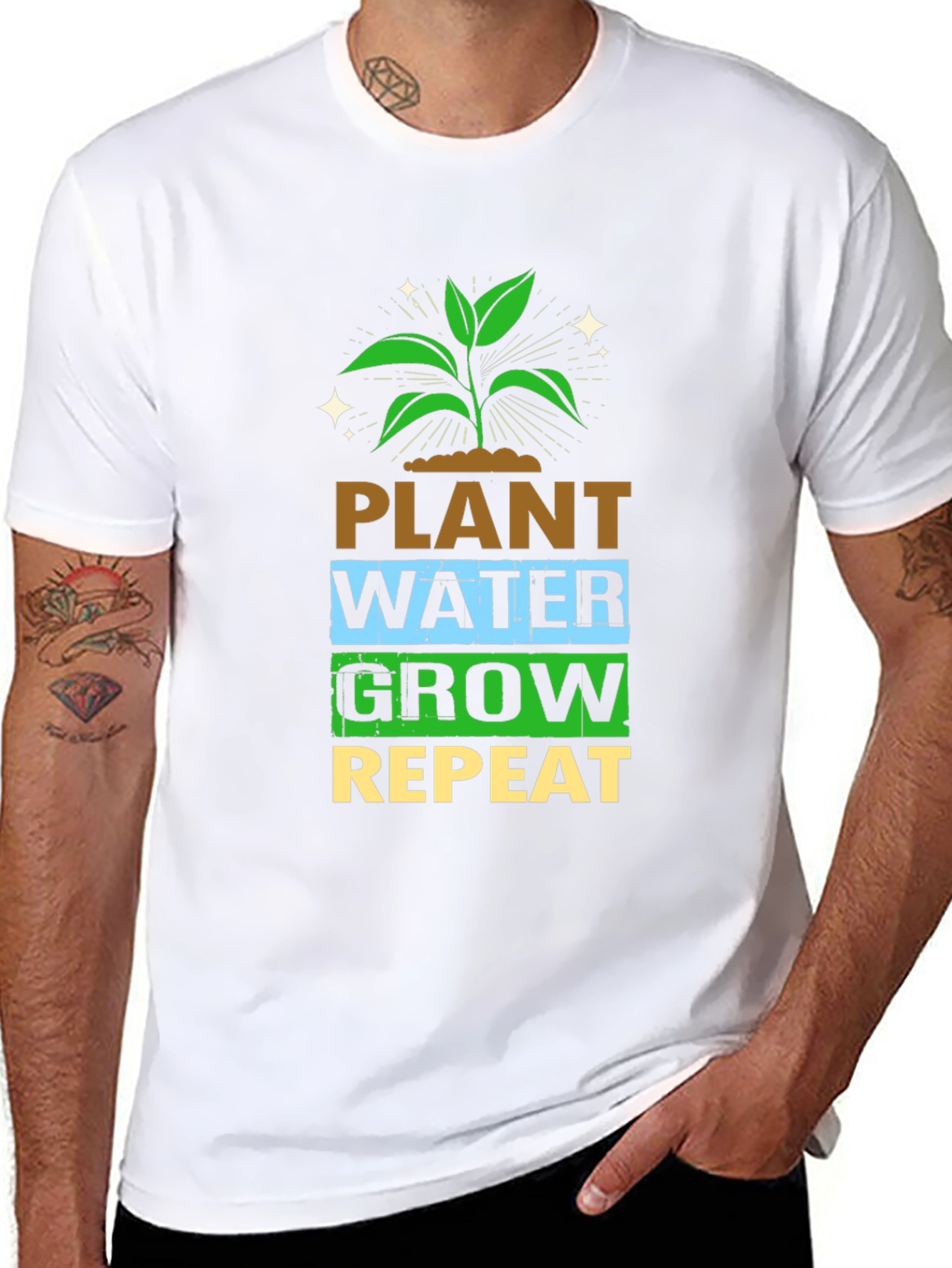 Plant Water Grow Repeat Graphic Tee