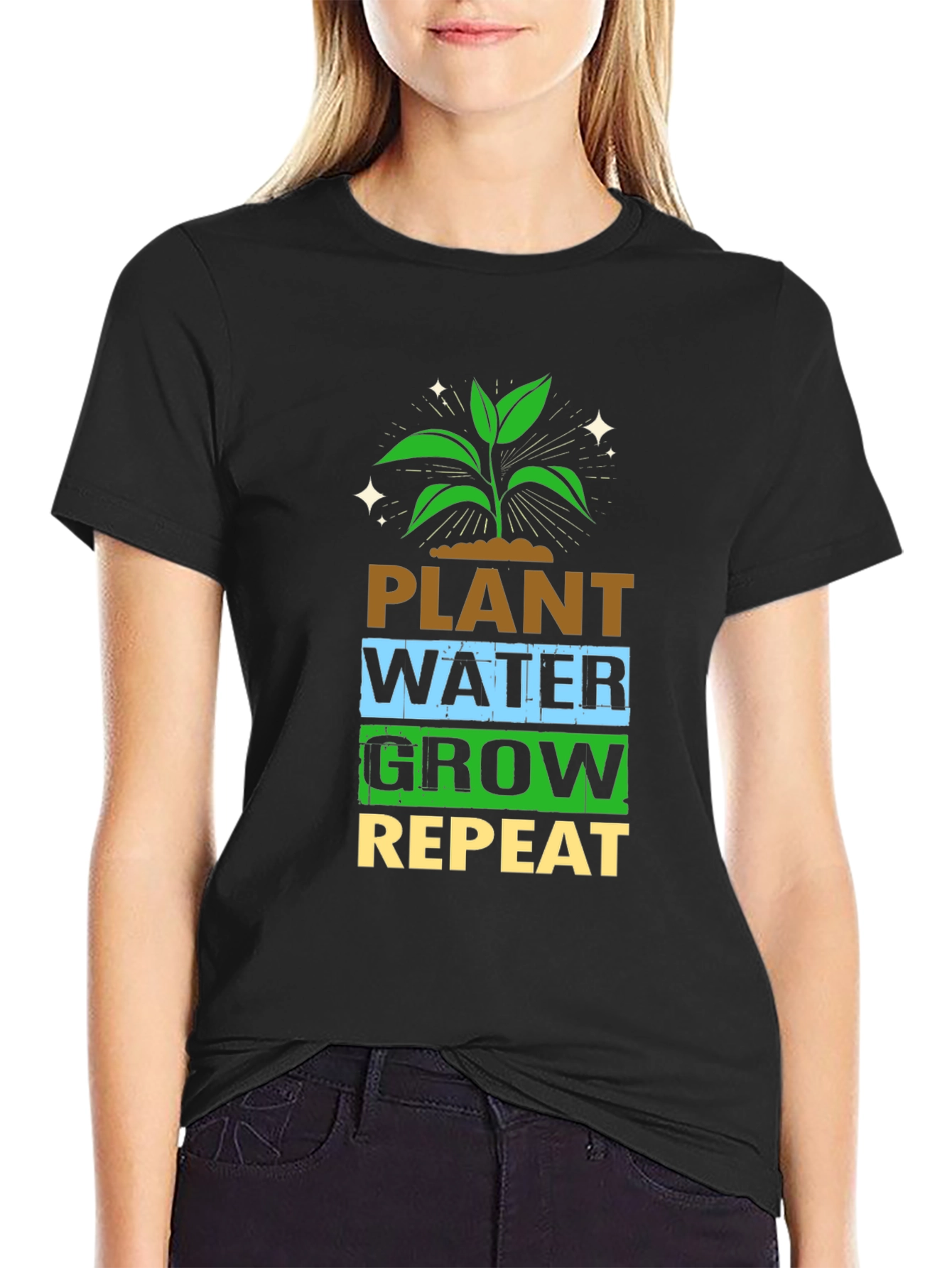 Plant Water Grow Repeat Graphic Tee