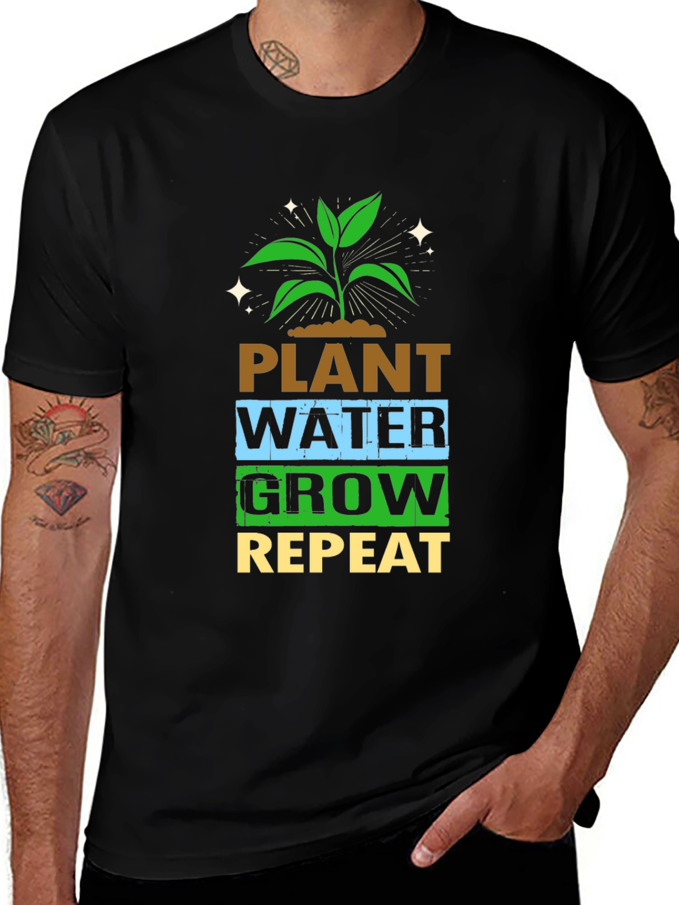 Plant Water Grow Repeat Graphic Tee