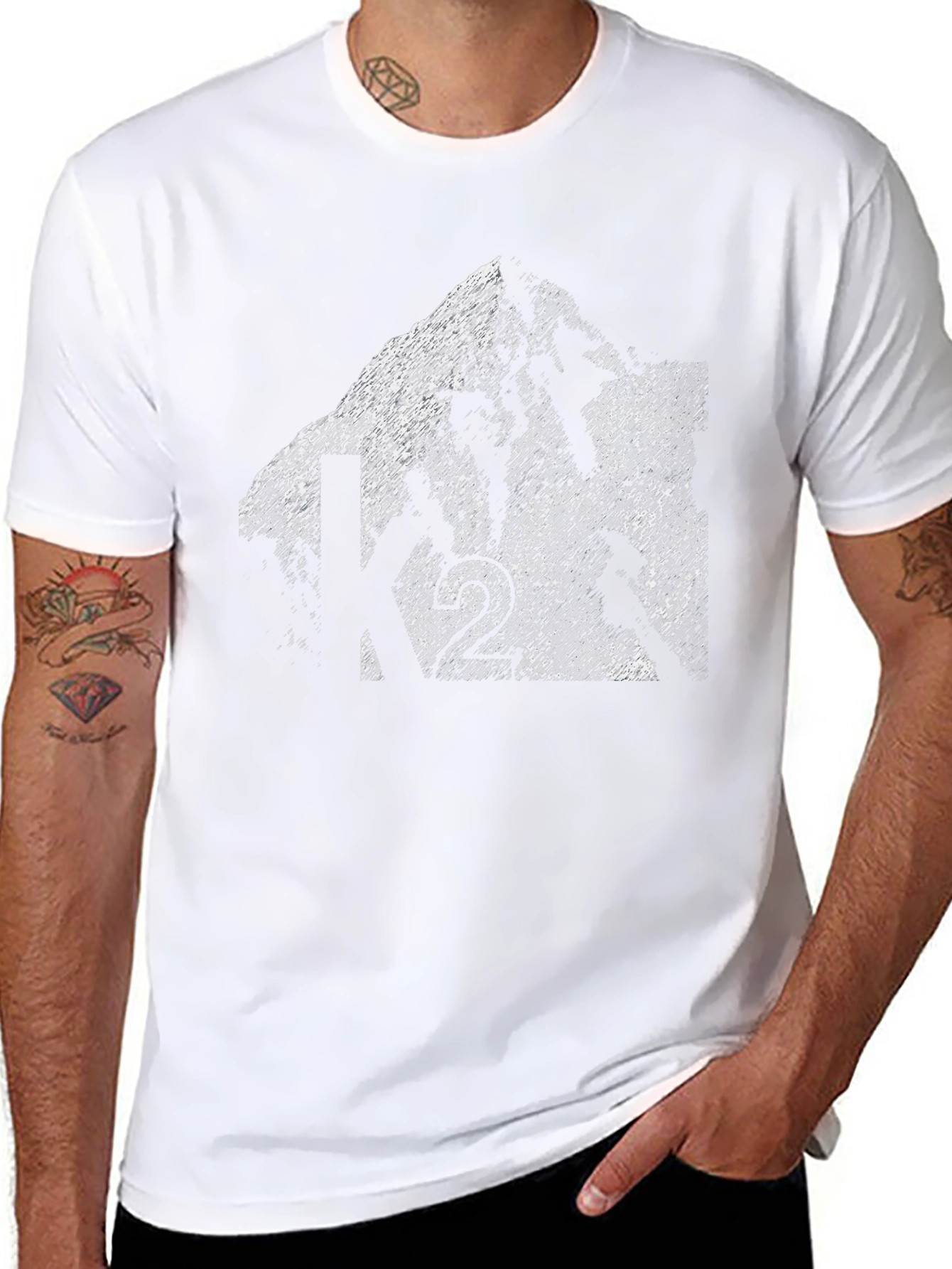 Distressed Graphic Tee - Mountain Adventure
