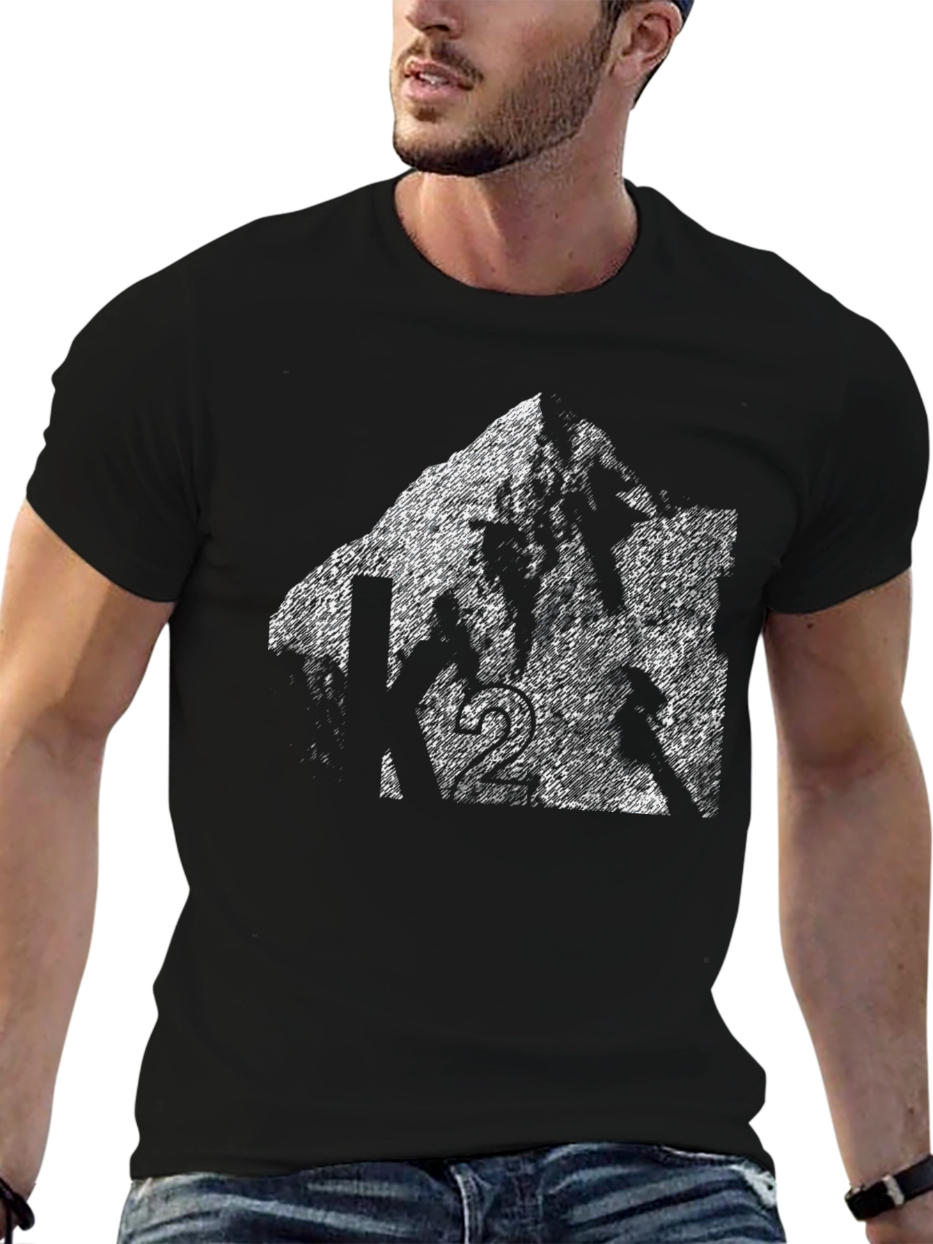Distressed Graphic Tee - Mountain Adventure