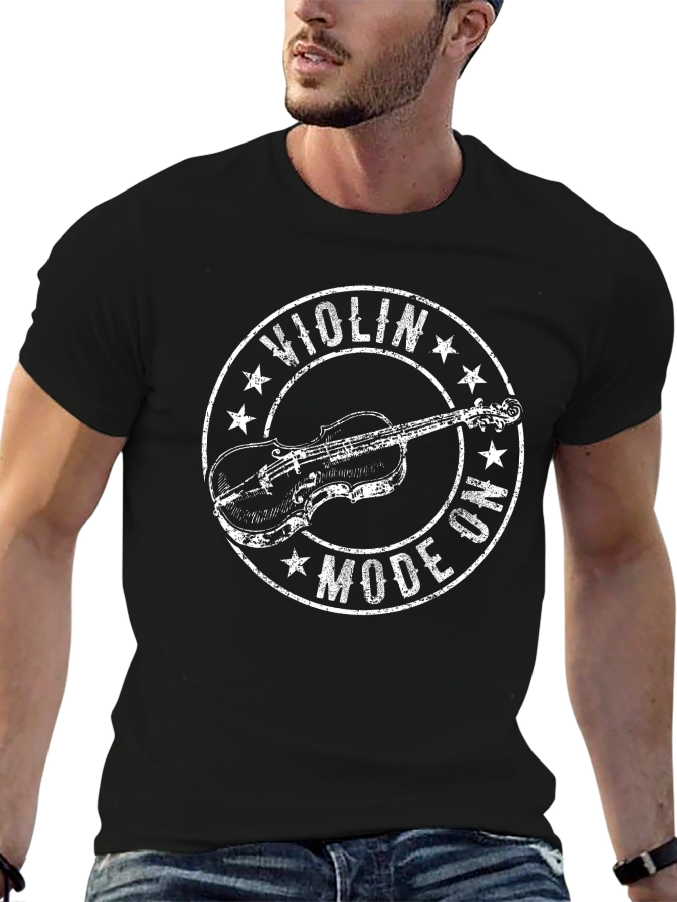 Violin Mode On T-Shirt - Musician Tee