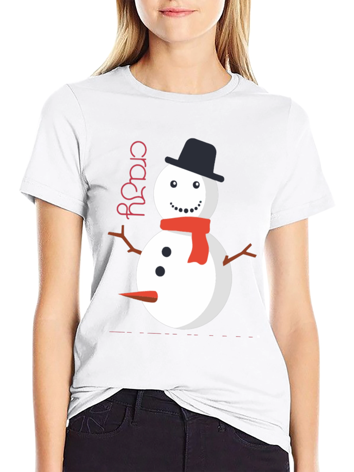 Crazy Snowman Graphic Tee