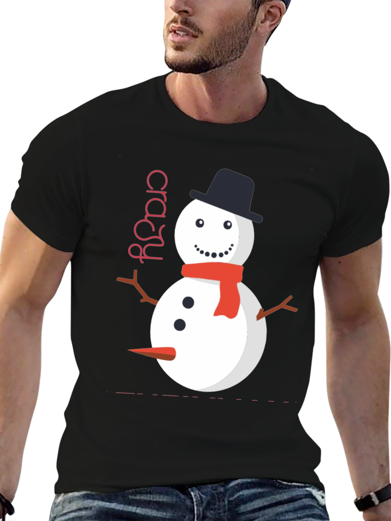 Crazy Snowman Graphic Tee