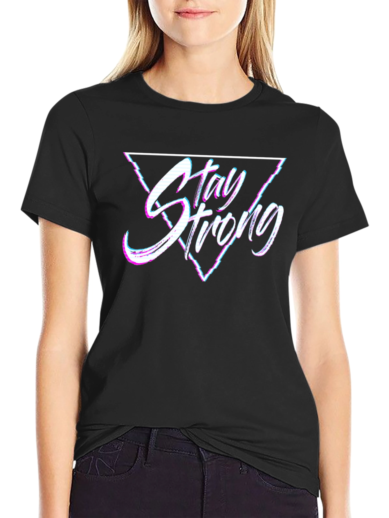 Stay Strong Graphic T-Shirt - Mens Black Tee