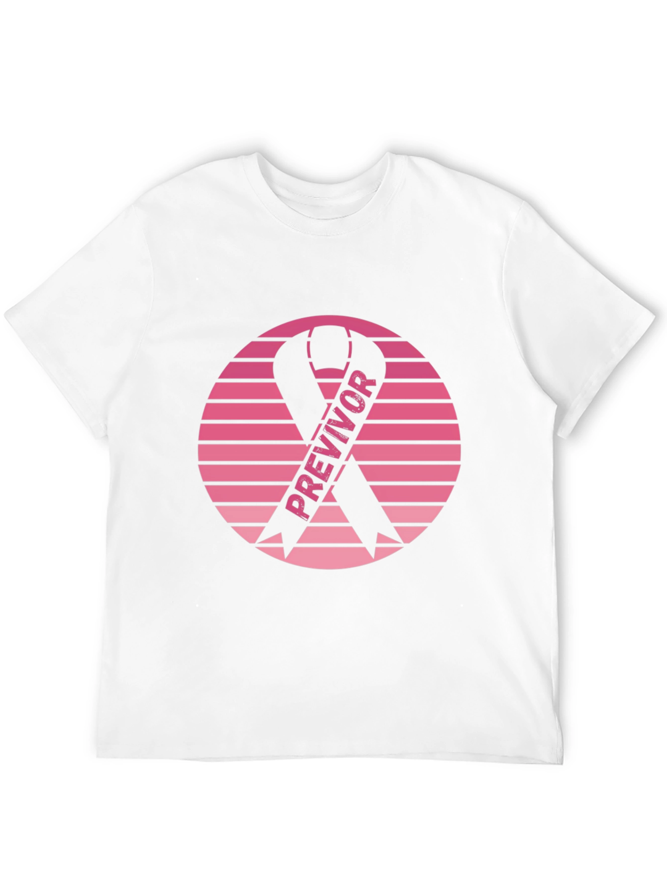 Previvor Ribbon Graphic Tee - Breast Cancer Awareness