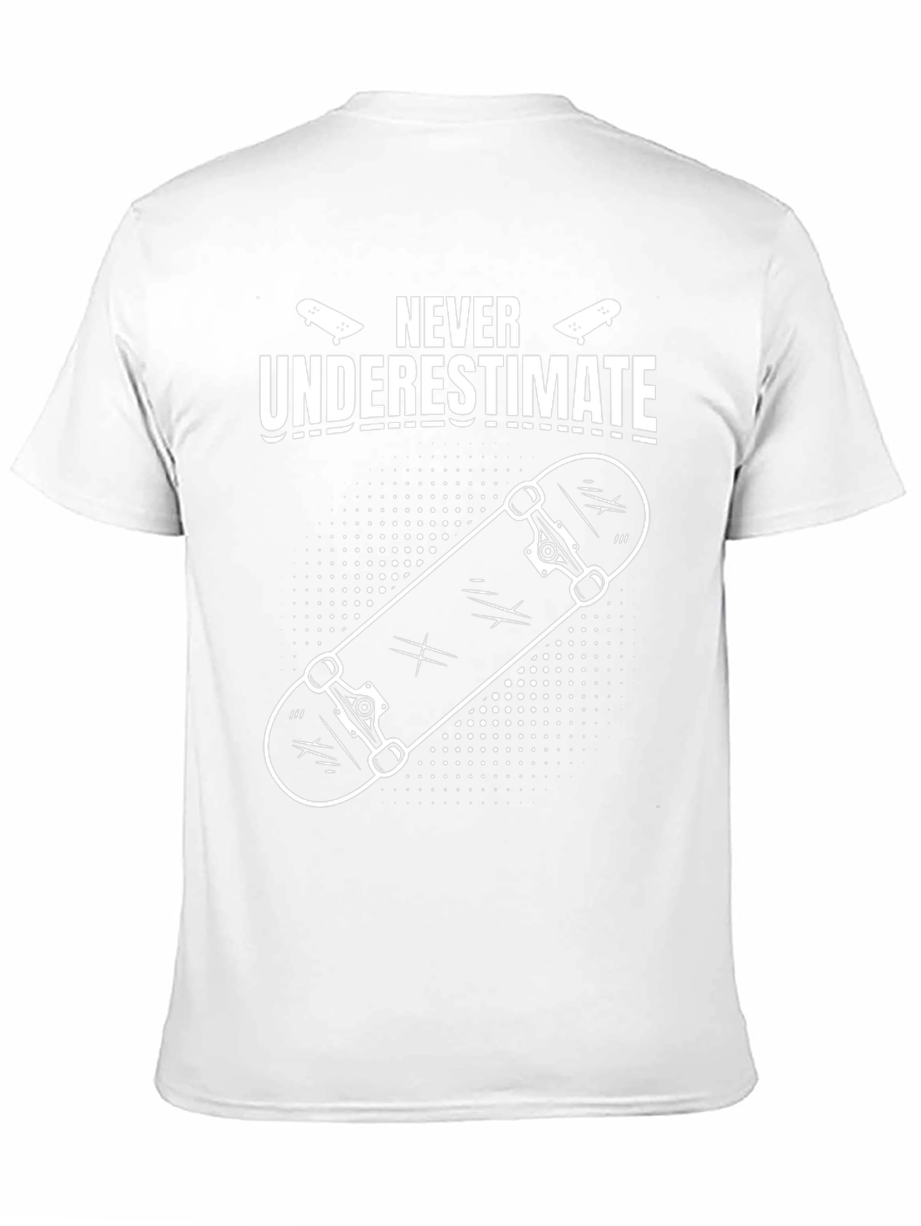 Never Underestimate Skateboard T-Shirt - Black