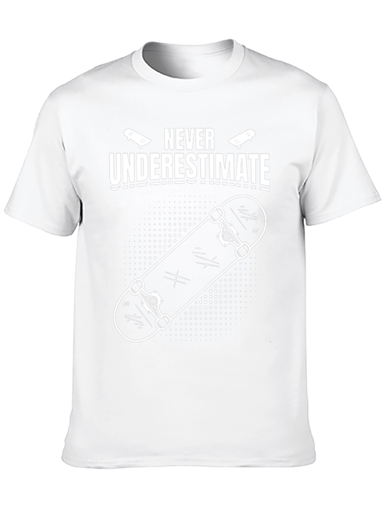 Never Underestimate Skateboard T-Shirt - Black