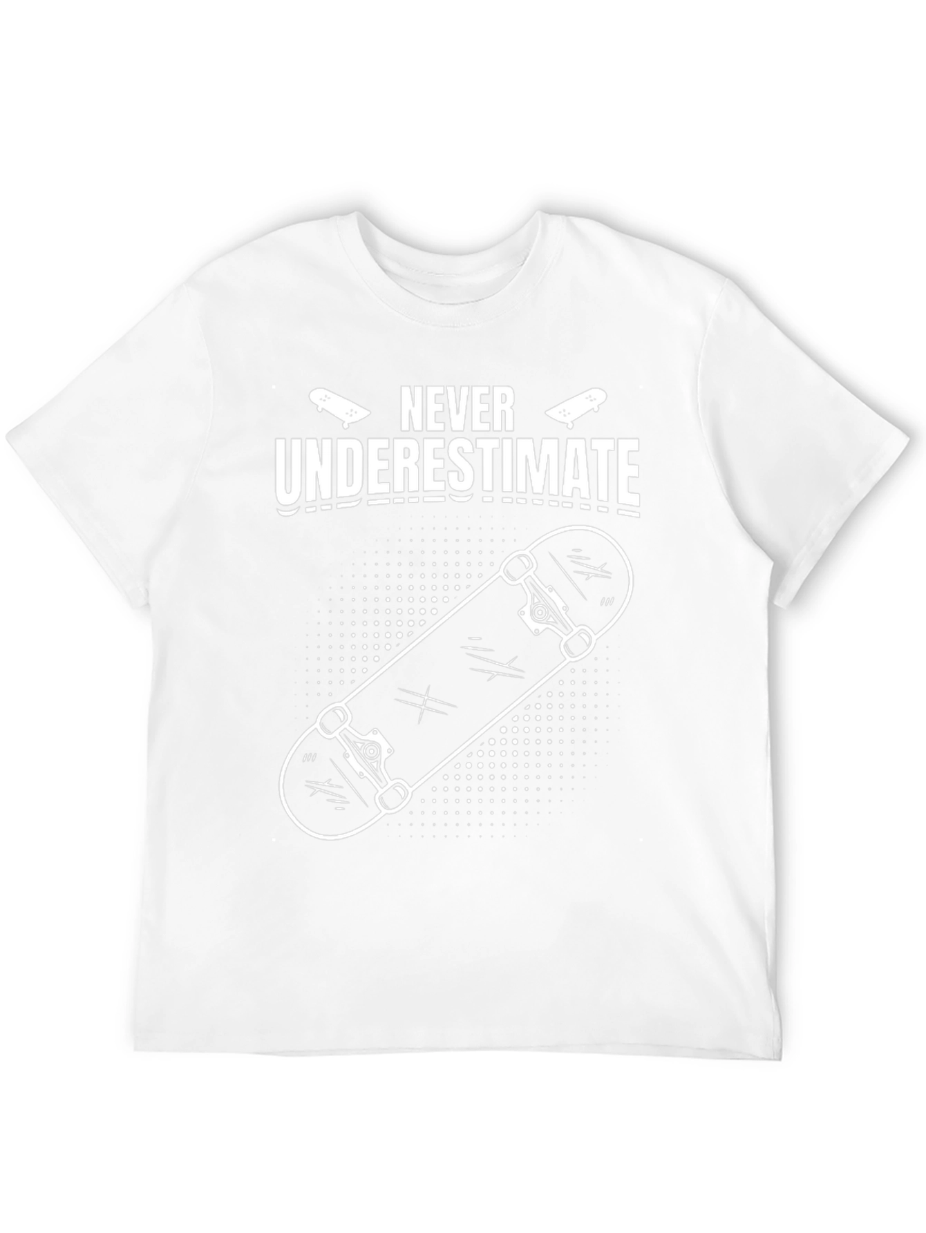 Never Underestimate Skateboard T-Shirt - Black
