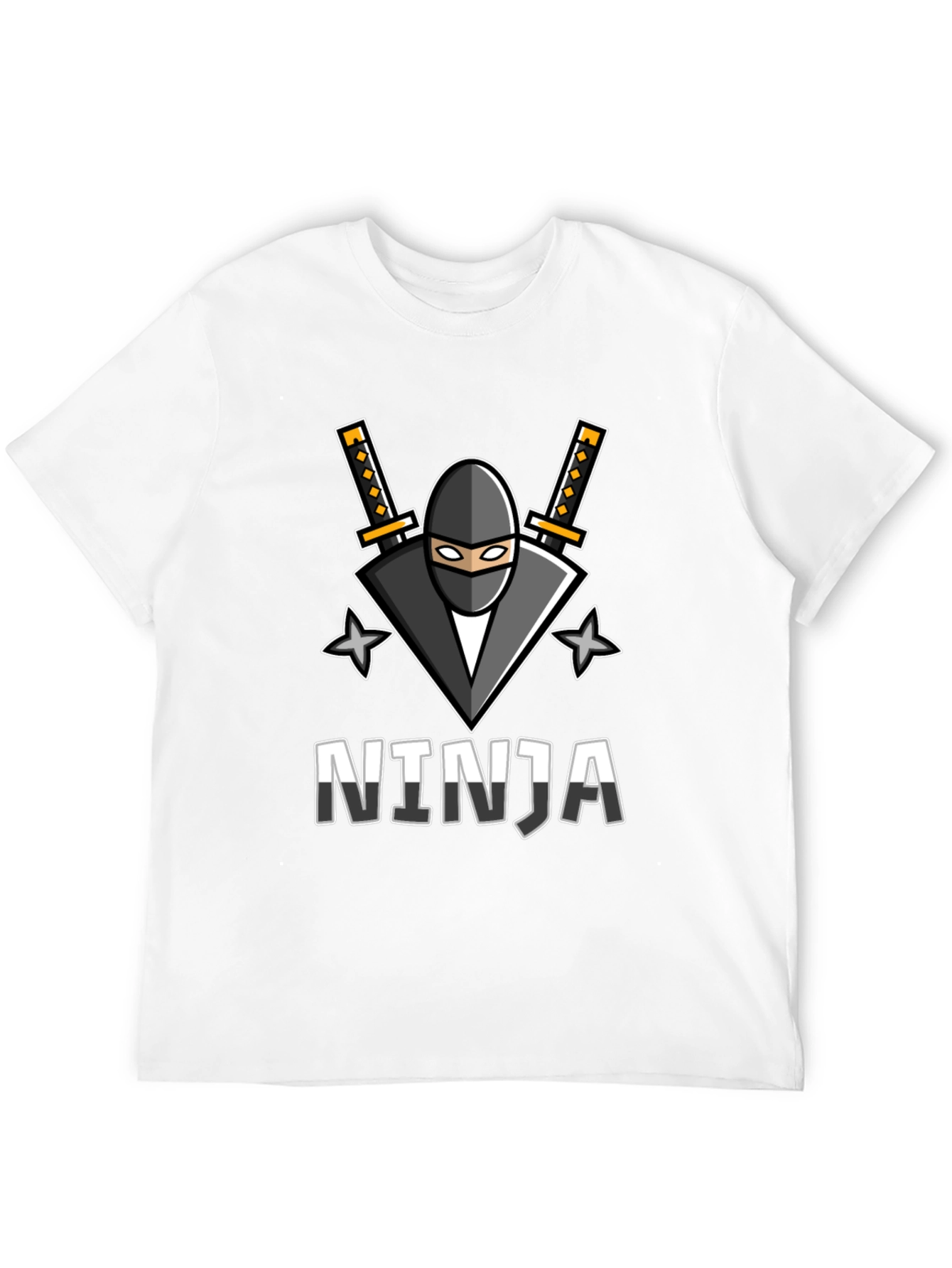 Ninja Graphic T-Shirt - Black Crew Neck Tee