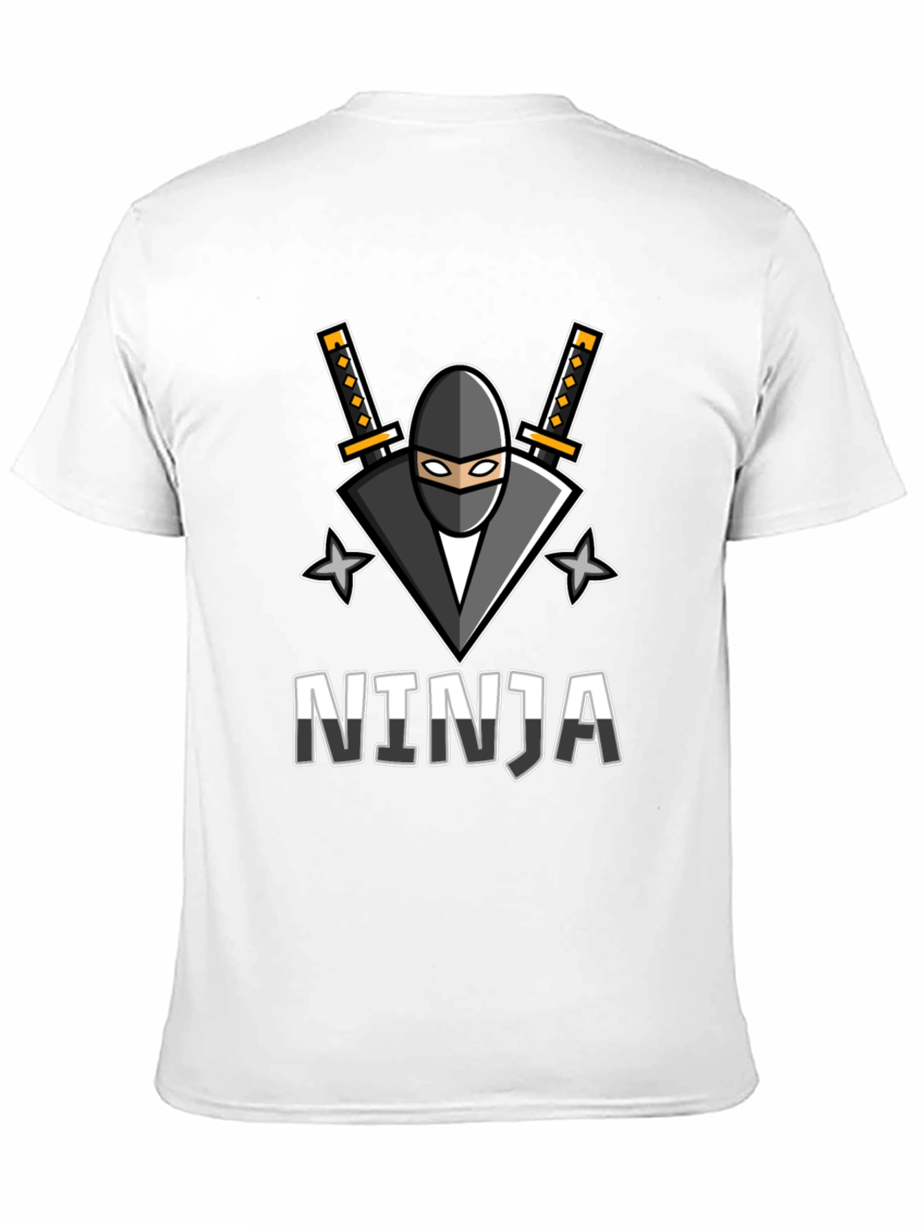 Ninja Graphic T-Shirt - Black Crew Neck Tee
